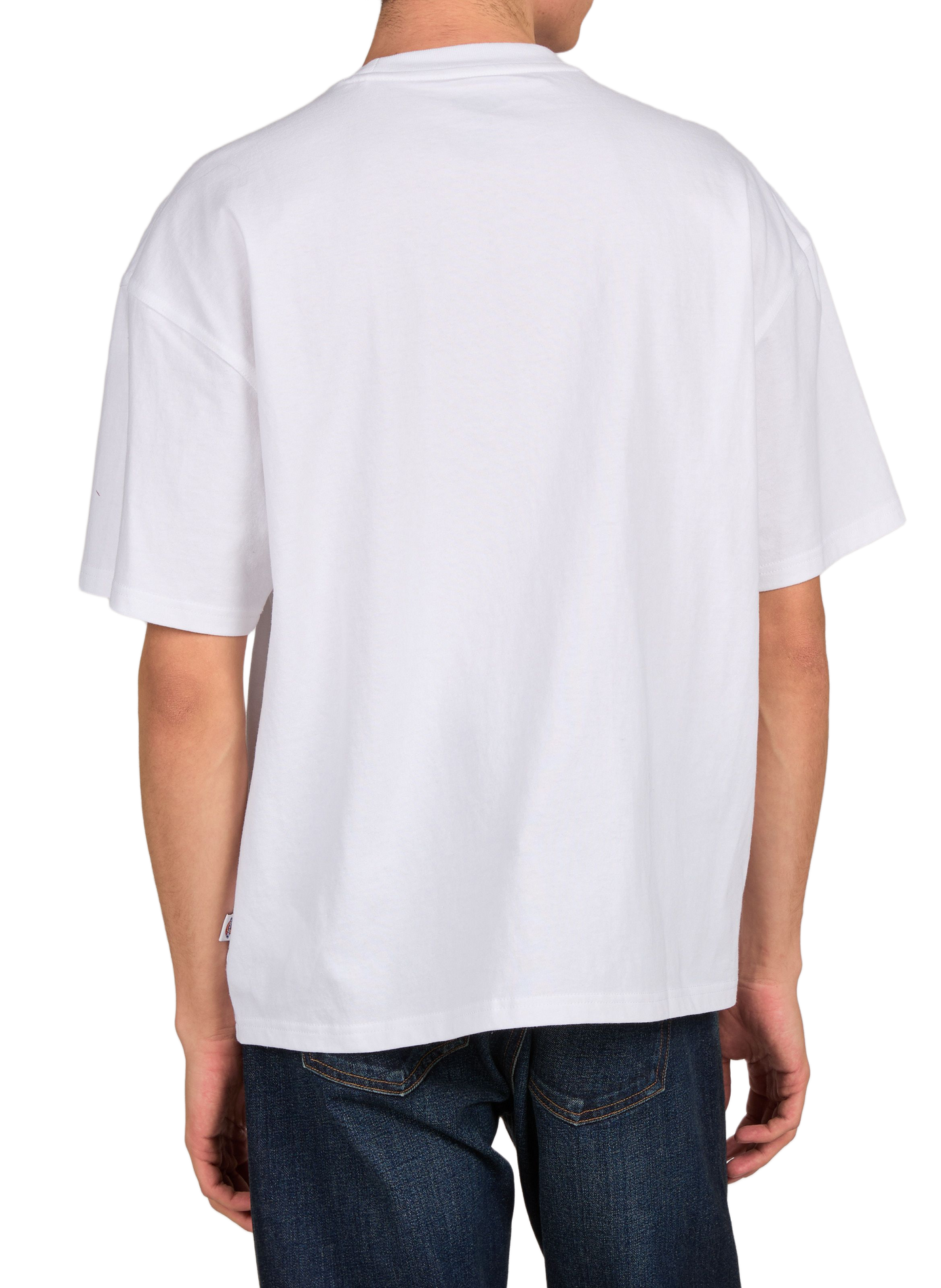 Oversized round neck cotton t-shirt DICKIES White