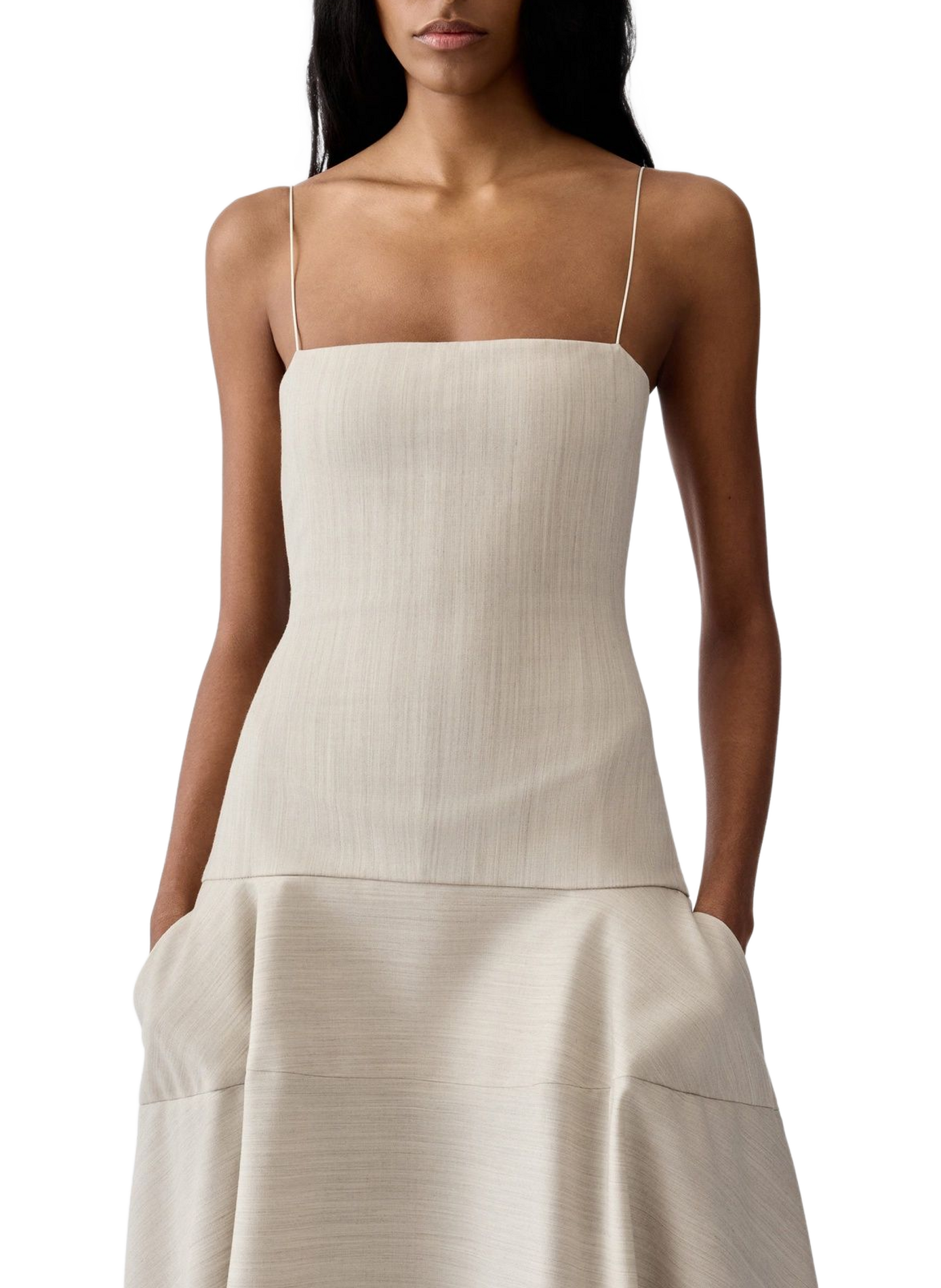 La robe Paradiso de mezcla de lana virgen JACQUEMUS Beige