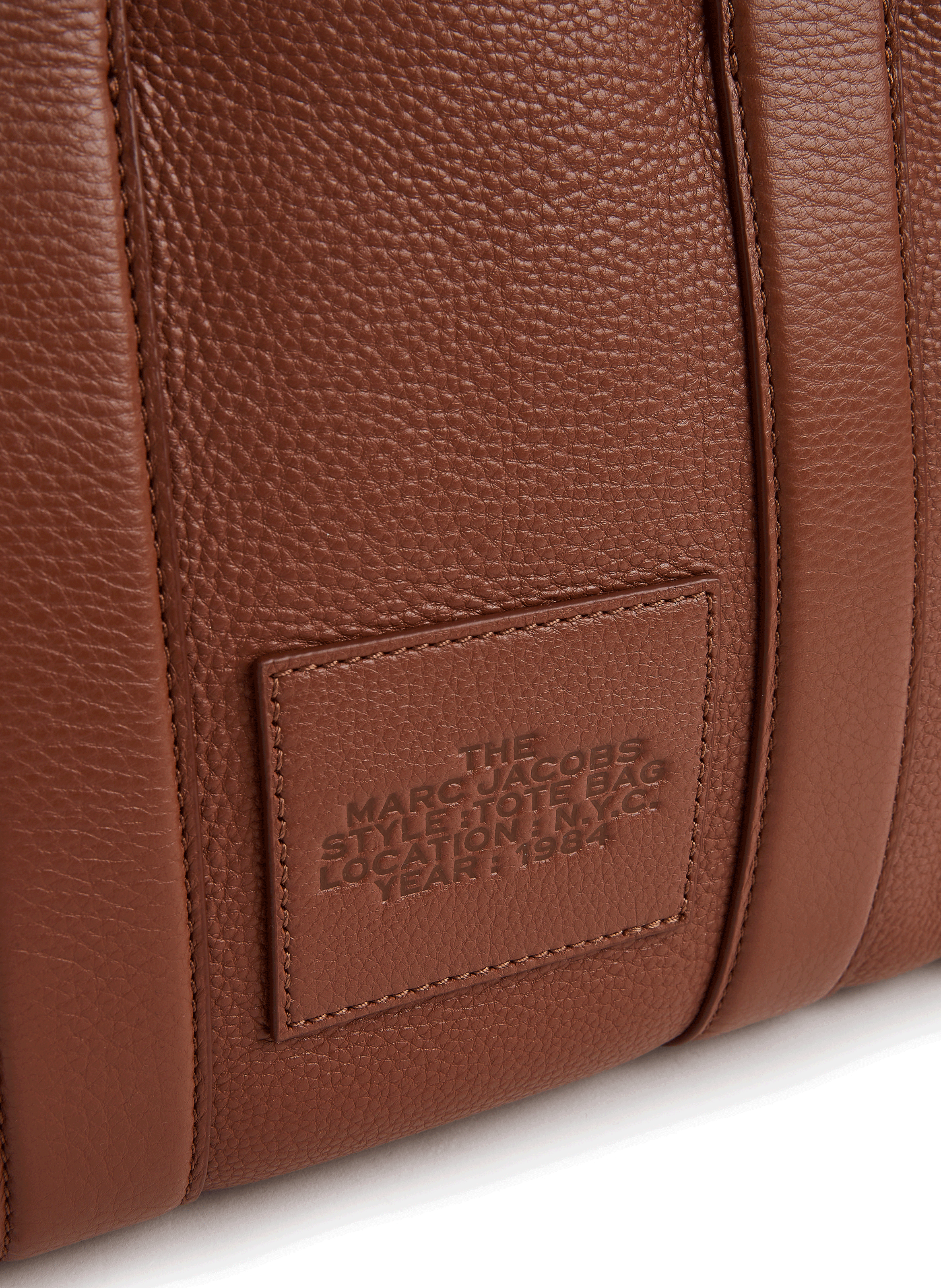 Sac cabas The Leather Small Tote Bag MARC JACOBS Marron