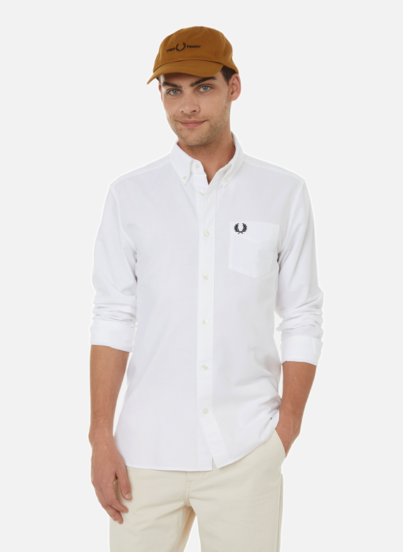 FRED PERRY Chemise Oxford Blanc