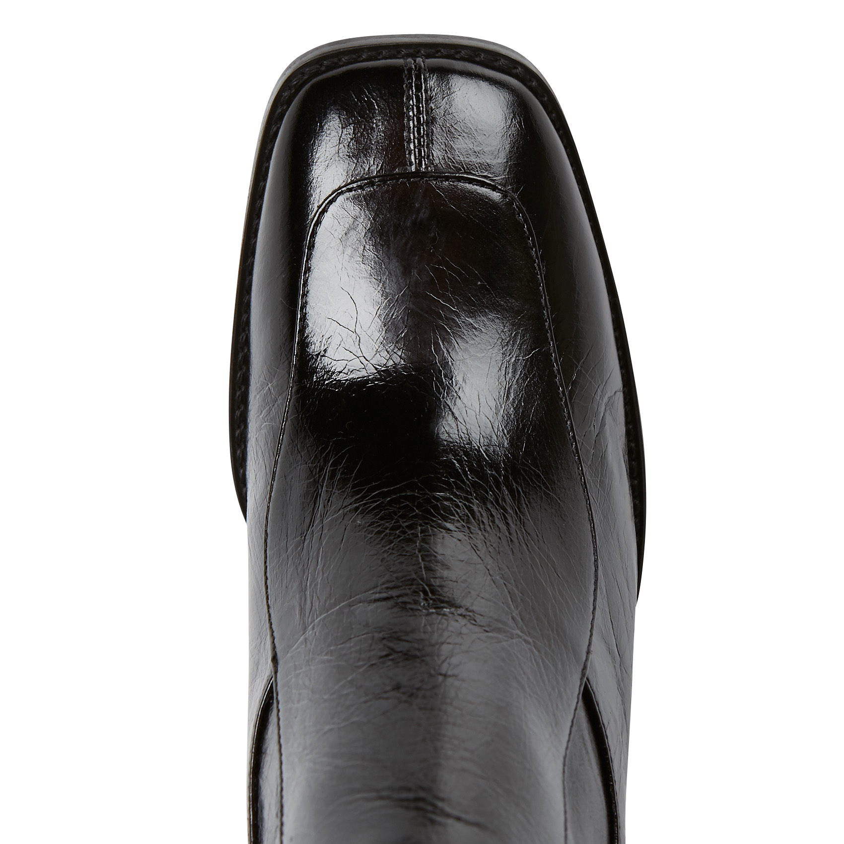 Bottes à talon en cuir vieilli vaubane JONAK Noir