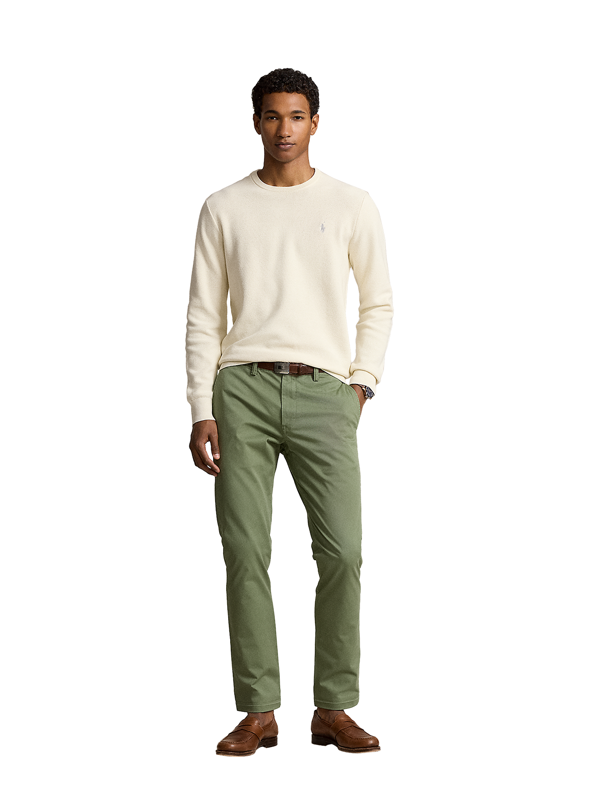 Bedford slim-fit cotton trousers POLO RALPH LAUREN Green