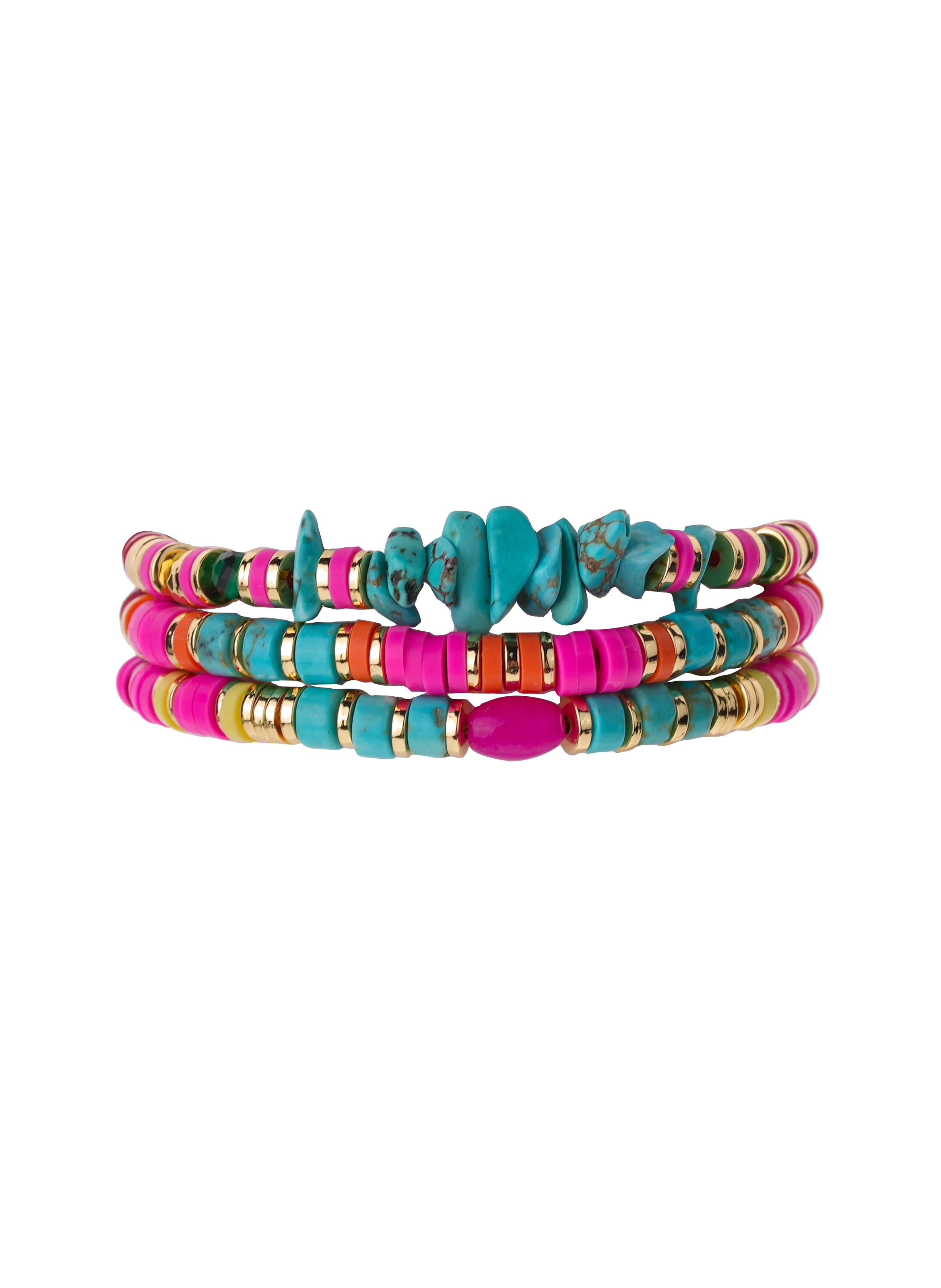 Bracelet ajustable multirang avec perles vadorada HIPANEMA Rouge