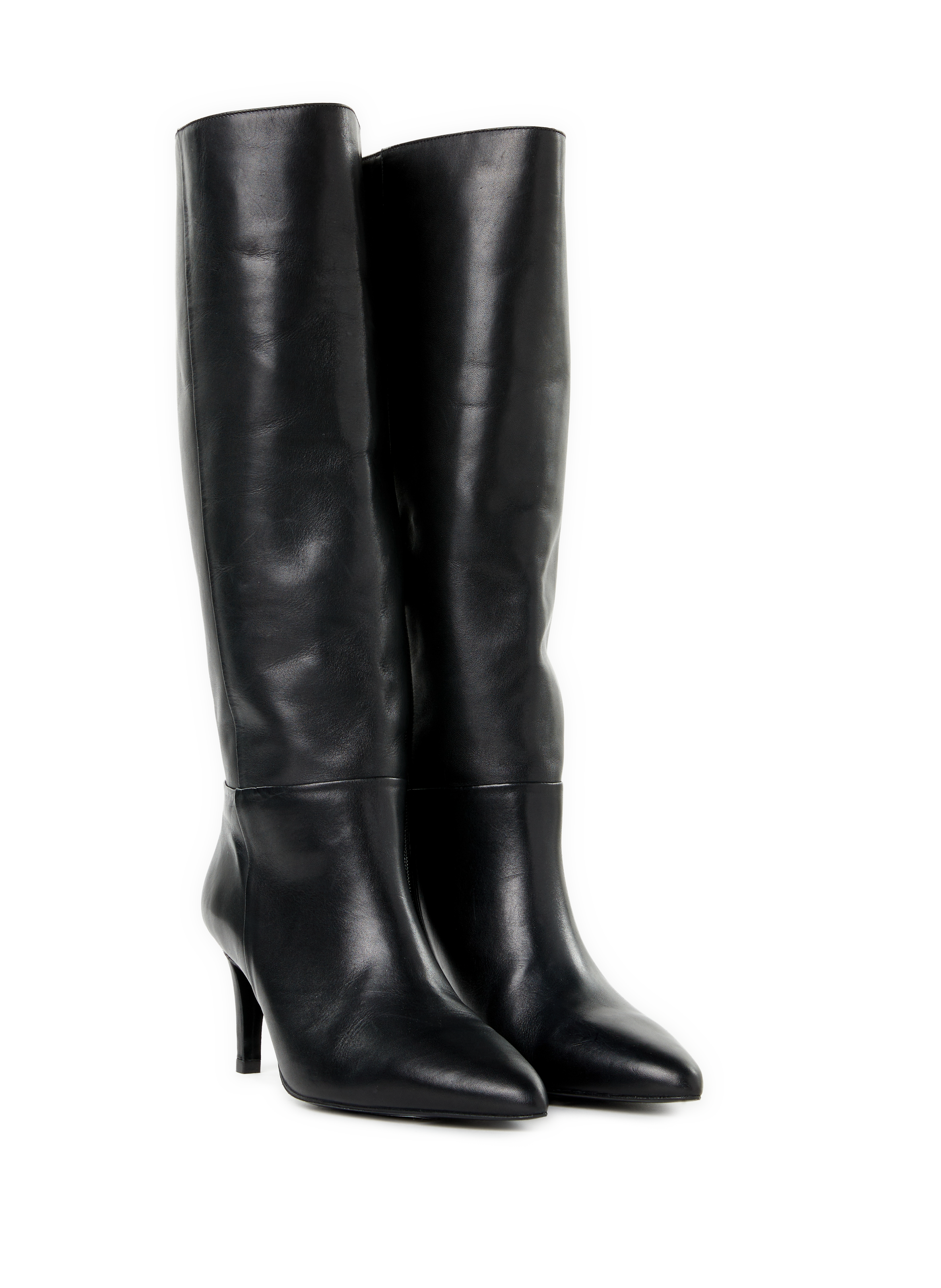 Bottes à talons aiguilles en cuir Dario SAISON 1865 Noir