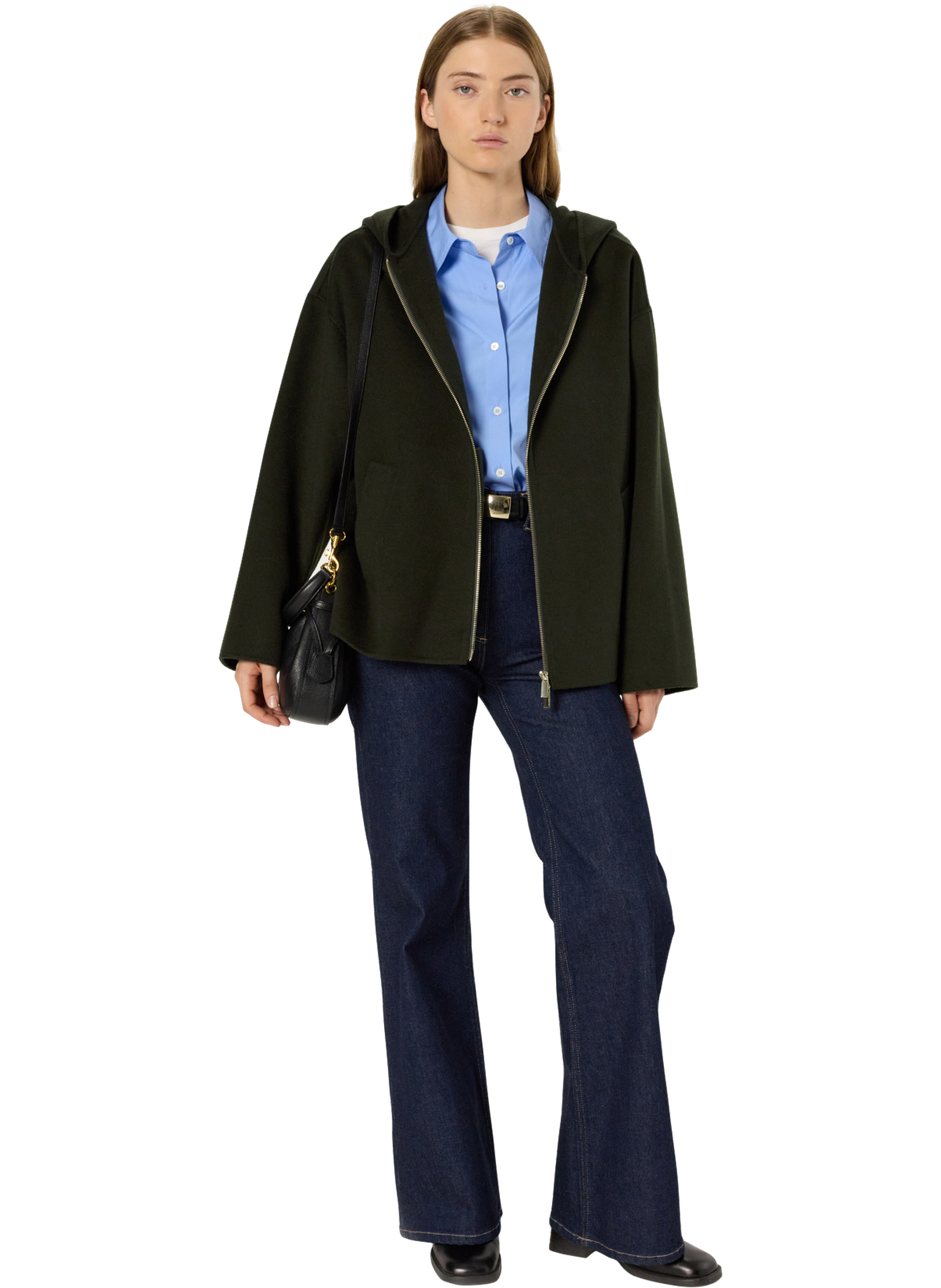 Manteau court en laine double face - milana GERARD DAREL Vert