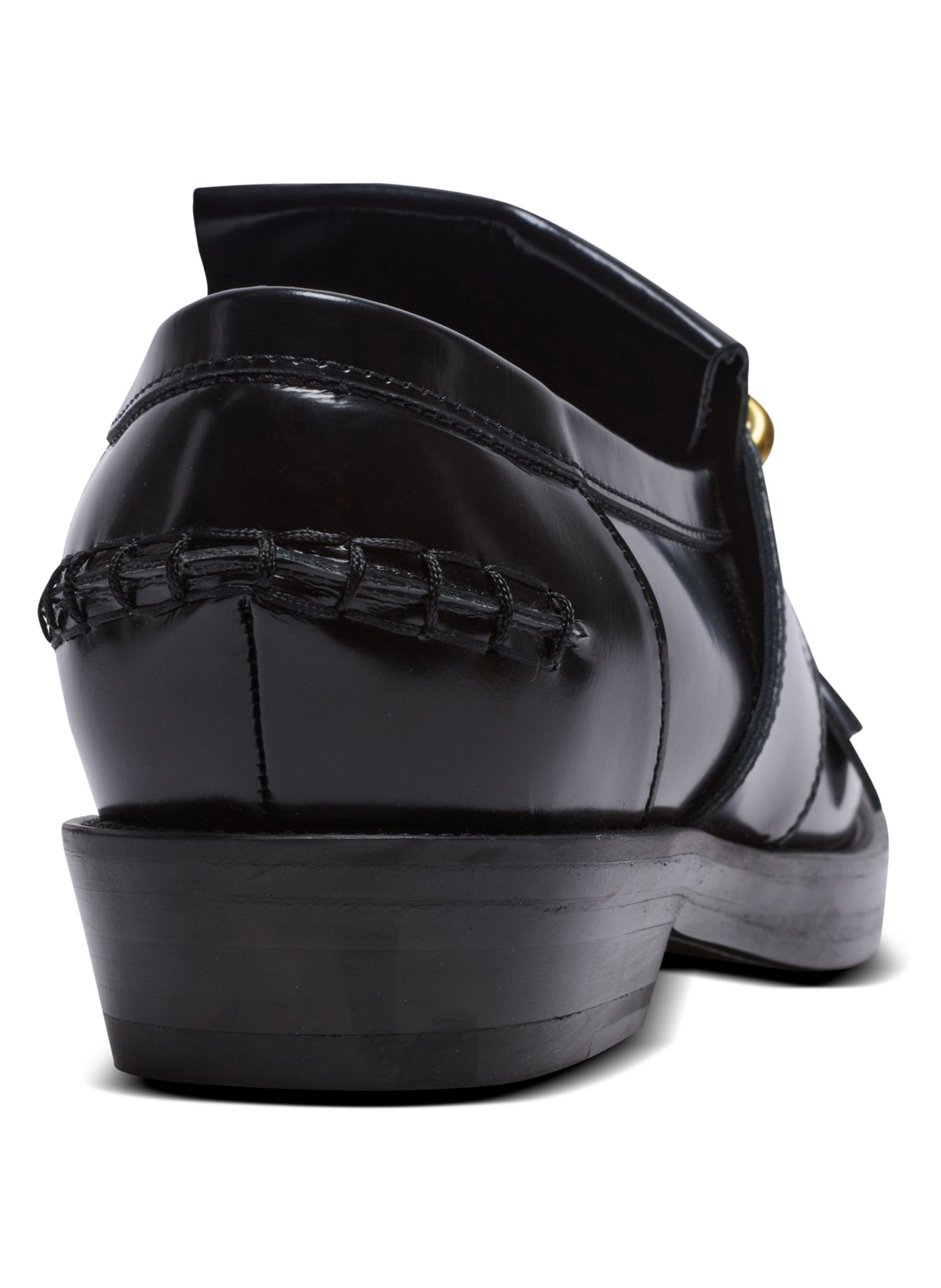 Mocassins sync en cuir glacé BALMAIN Noir