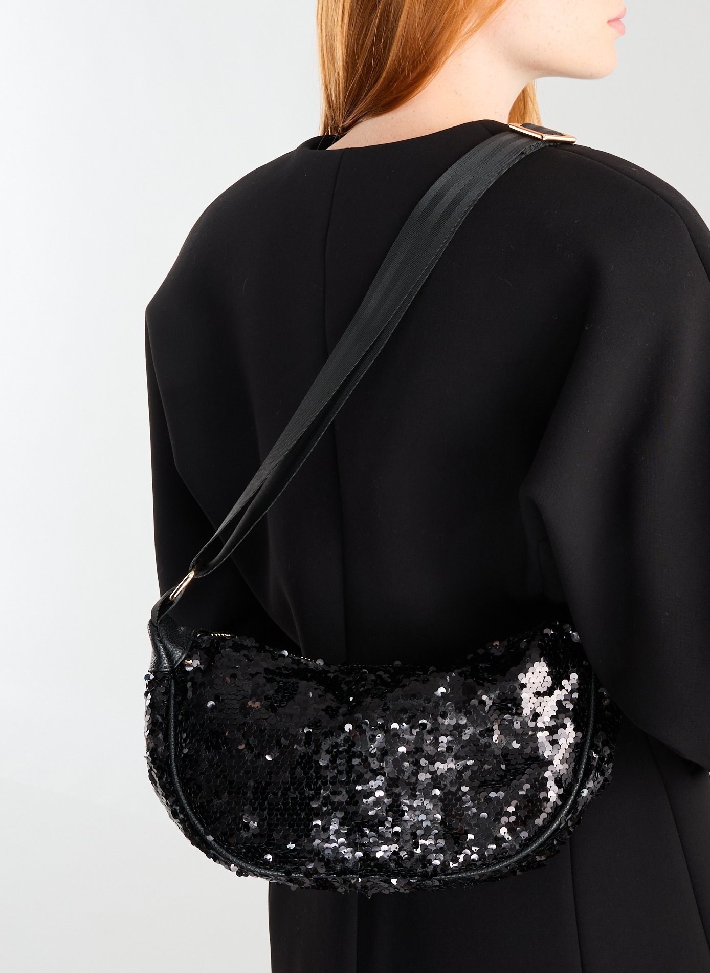 Sac banane en sequins AU PRINTEMPS PARIS Noir