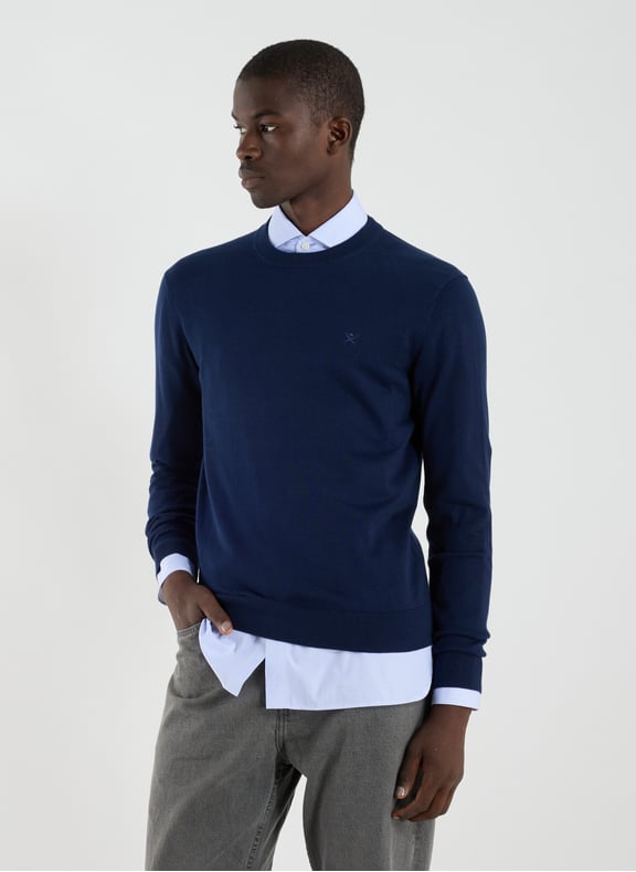 Cotton jumper Blue by HACKETT HACKETT Cotton jumper Blue