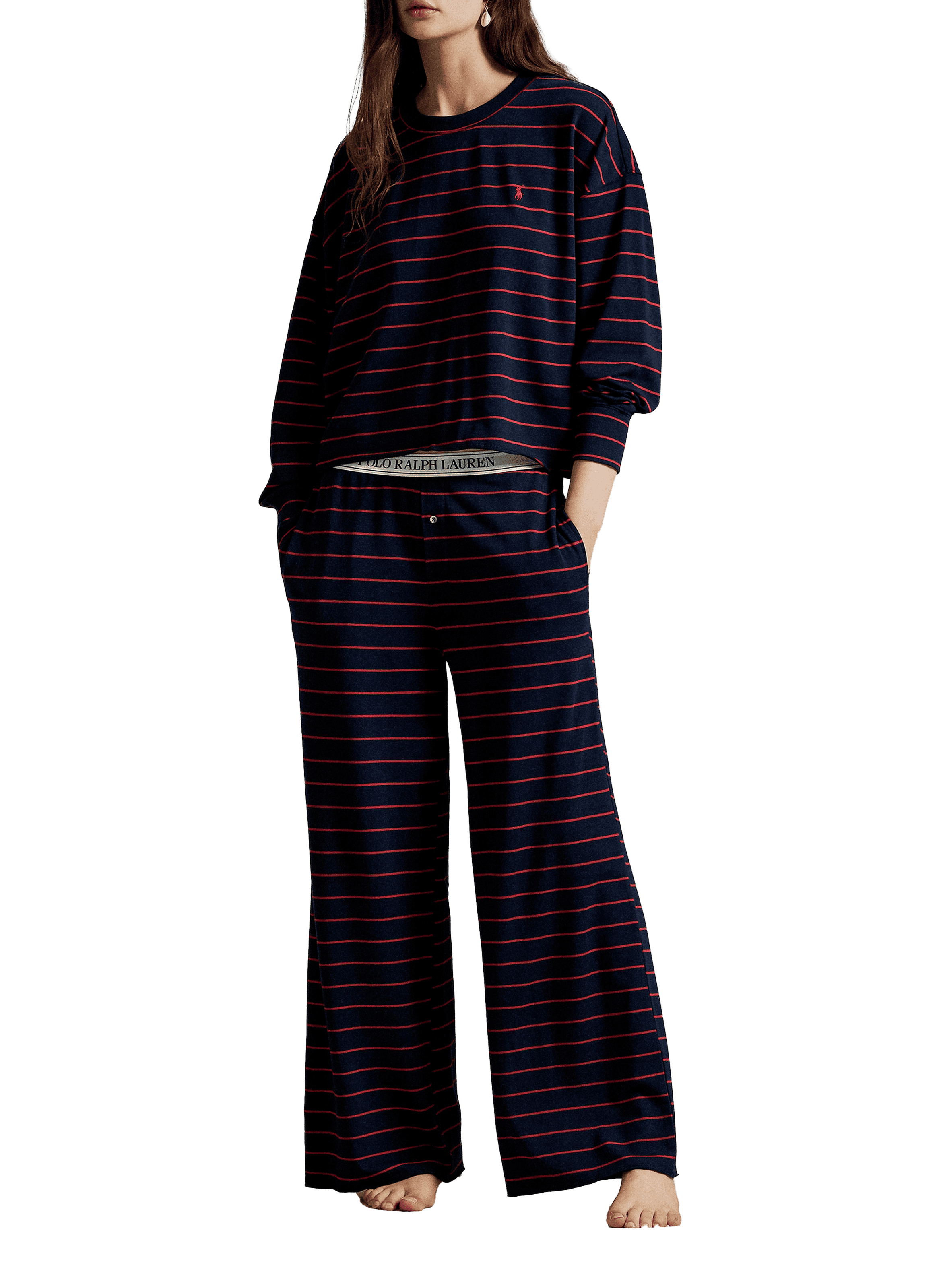 POLO RALPH LAUREN Striped pajama set Blue