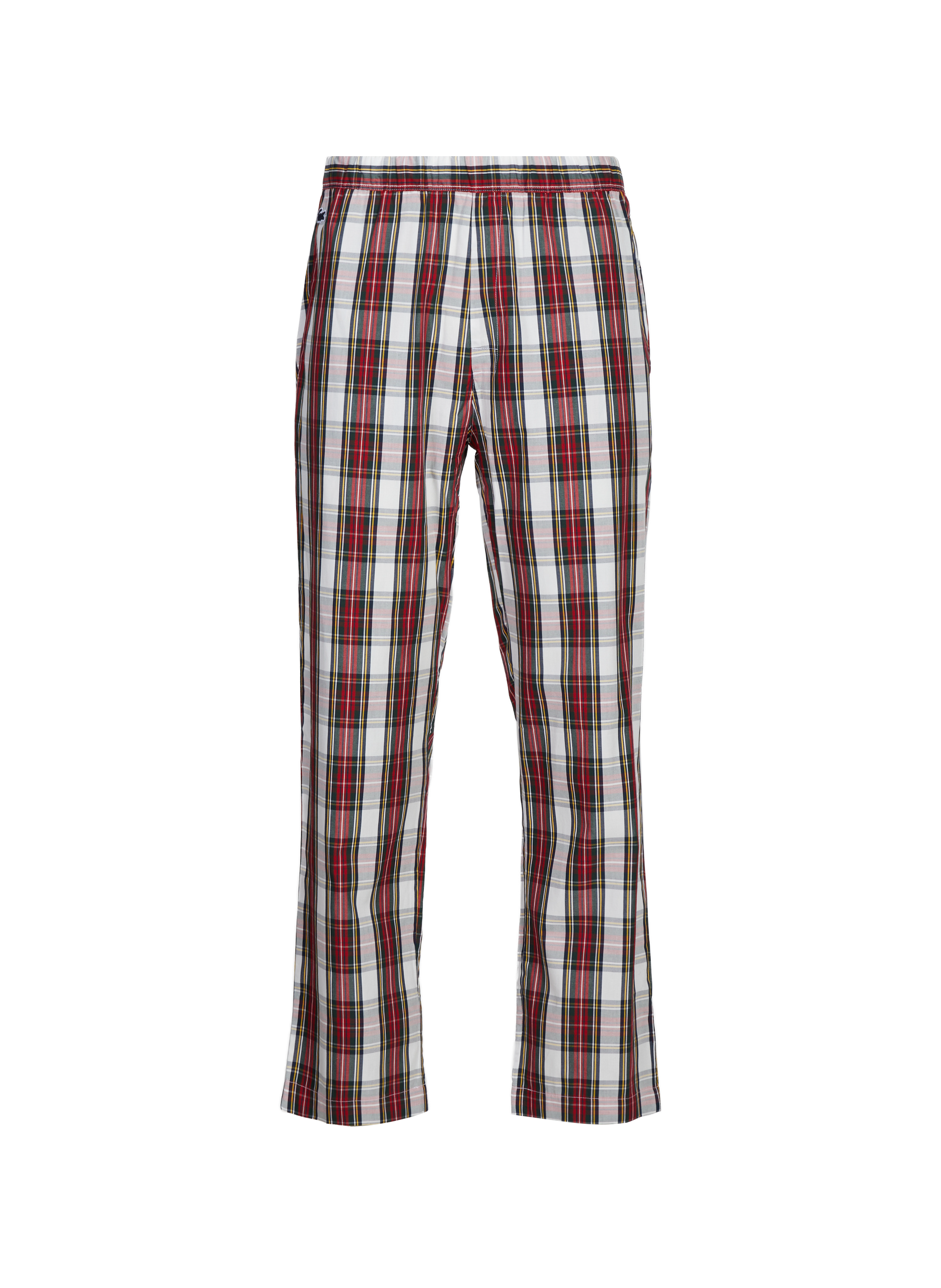 Checked cotton pajama set LACOSTE Red