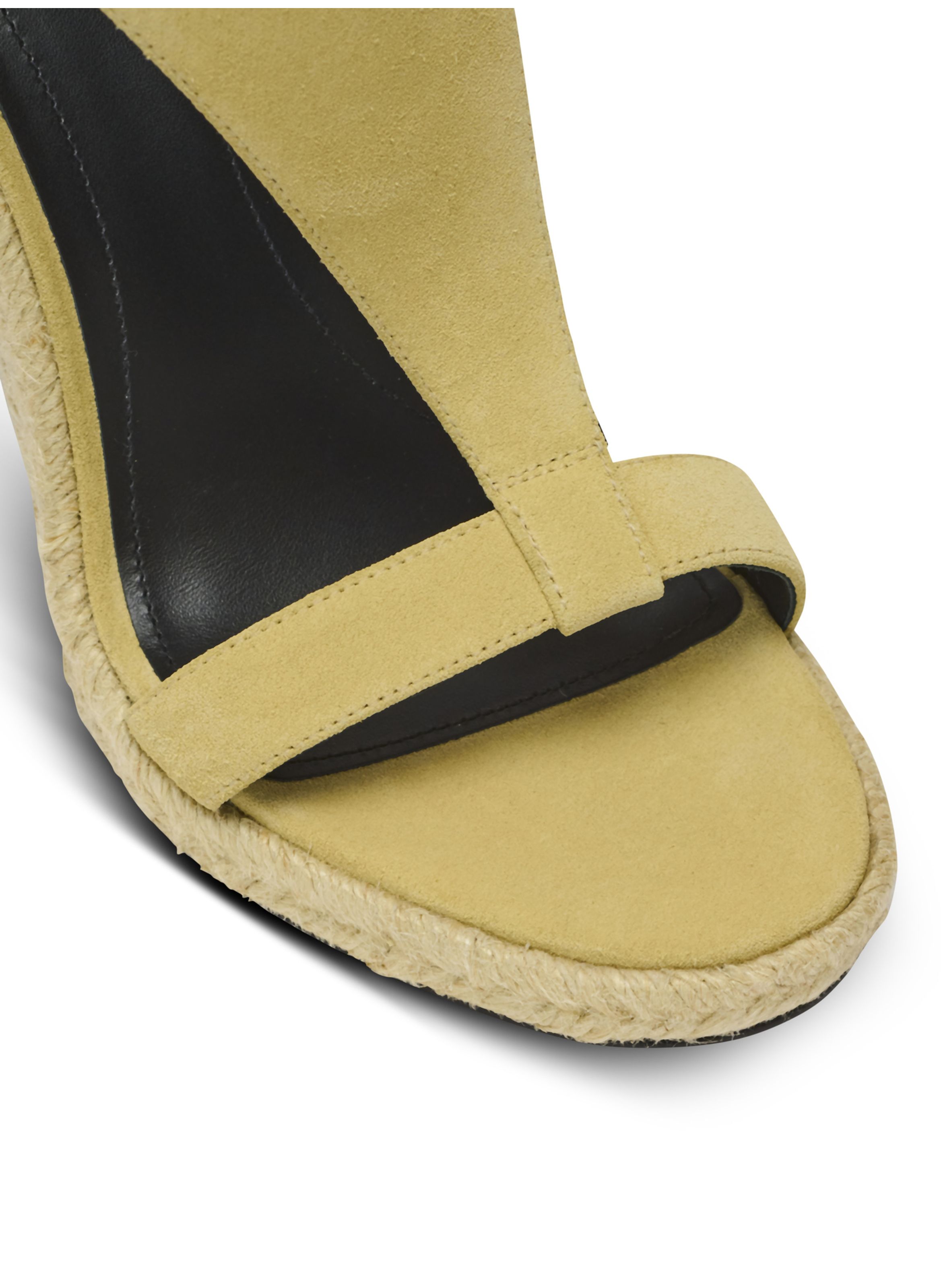 Espadrilles compensées anthem en daim BALMAIN Beige