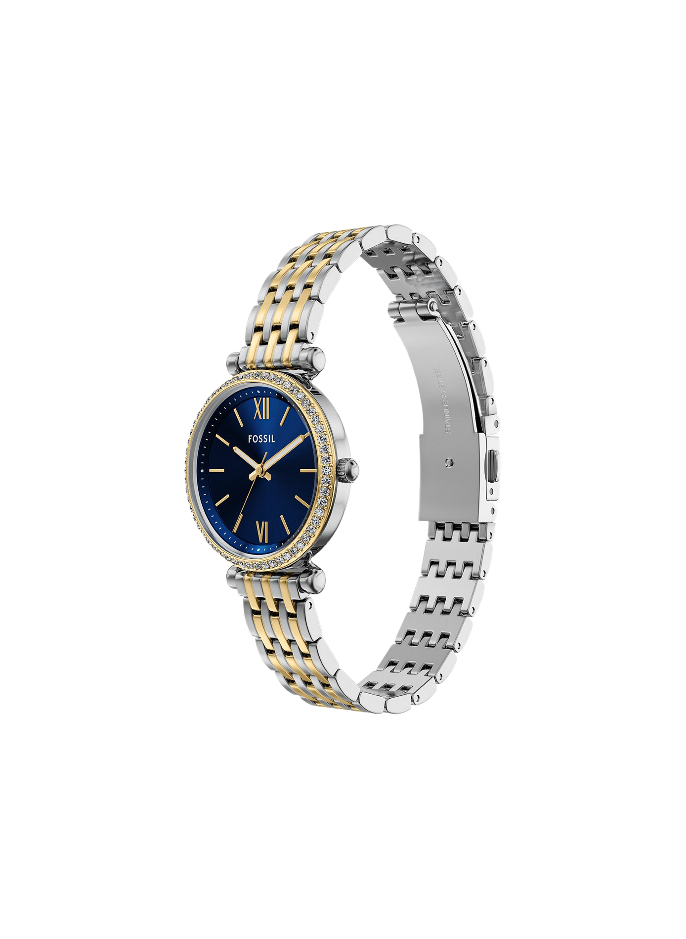 Montre quartz bracelet acier FOSSIL Bleu