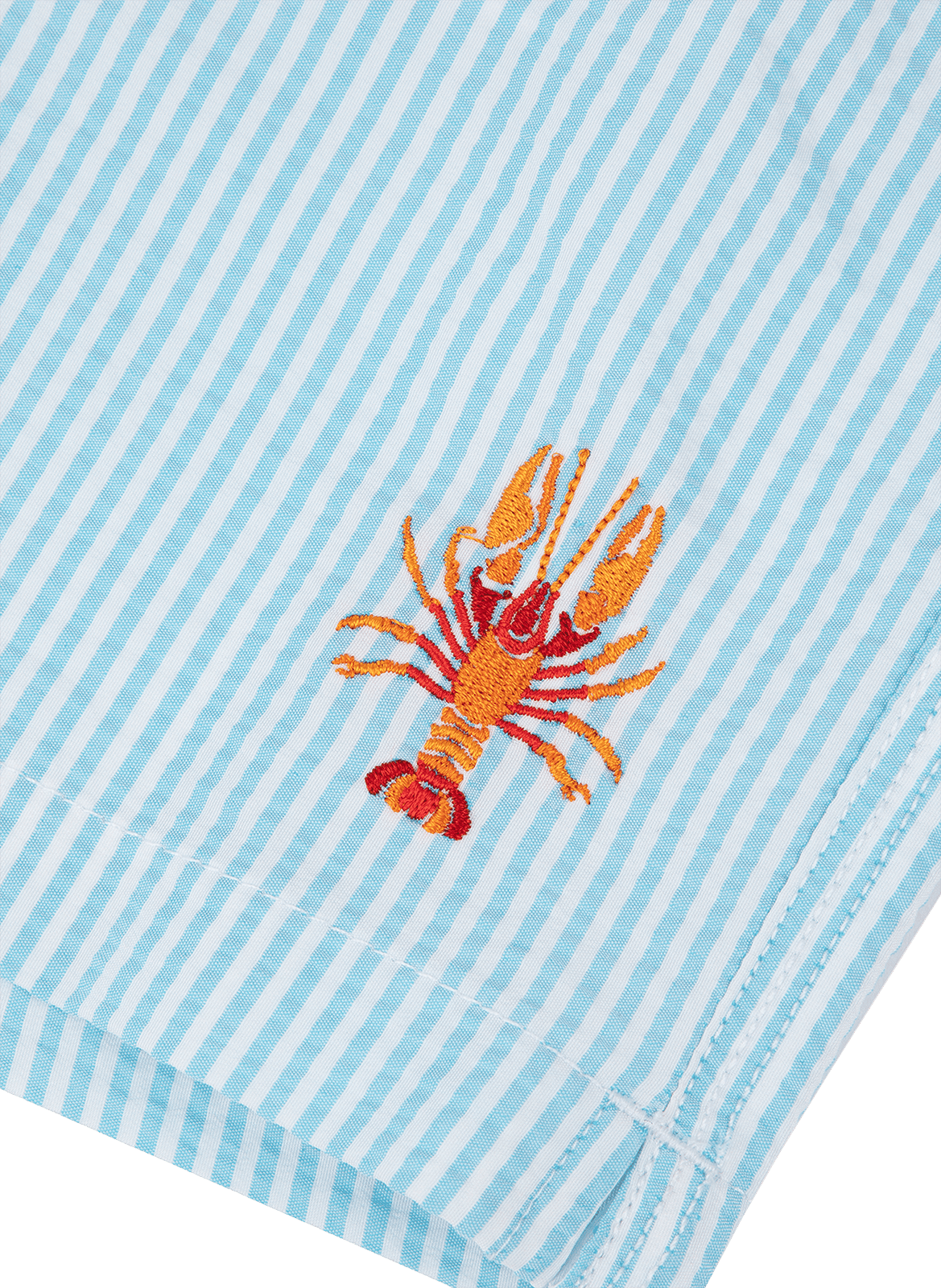 Short de bain Lobster en coton mélangé MAISON LABICHE Bleu