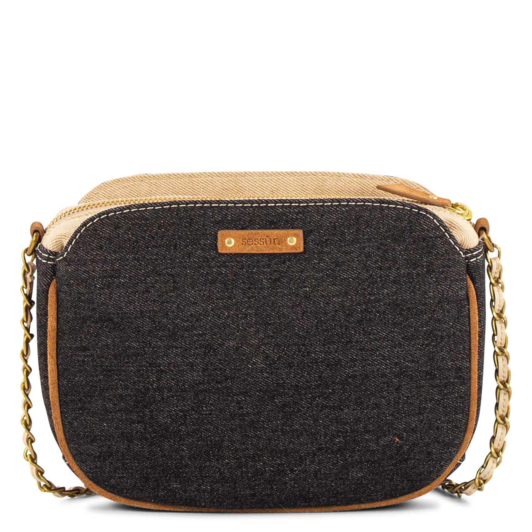 Sac bandoulière en coton mélangé divine v SESSUN Beige