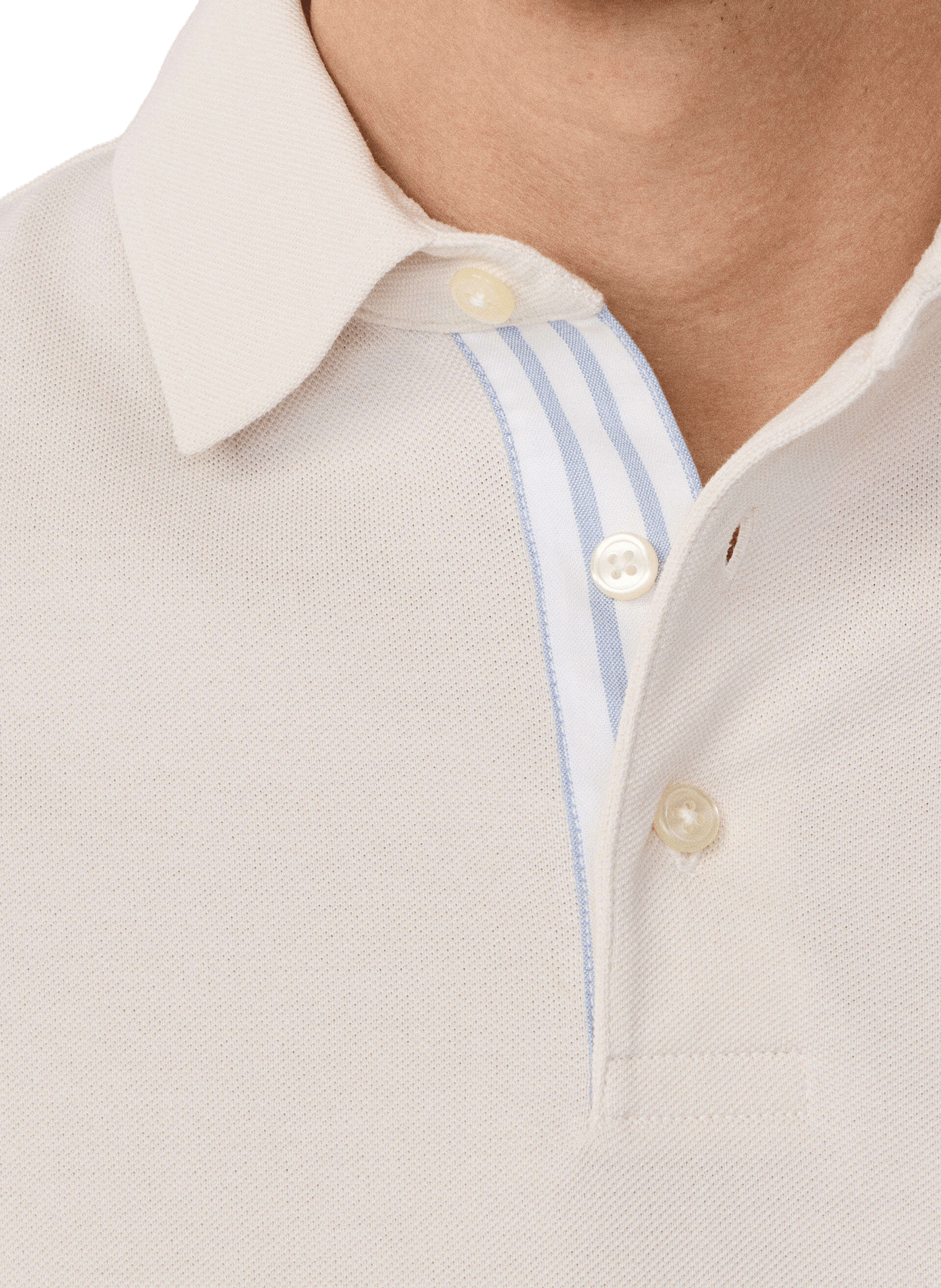 Long-sleeve cotton Polo shirt FACONNABLE White