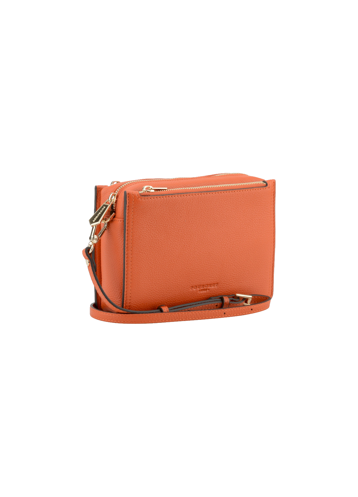 Alesia | sac trotteur gm en cuir de vachette POURCHET Orange