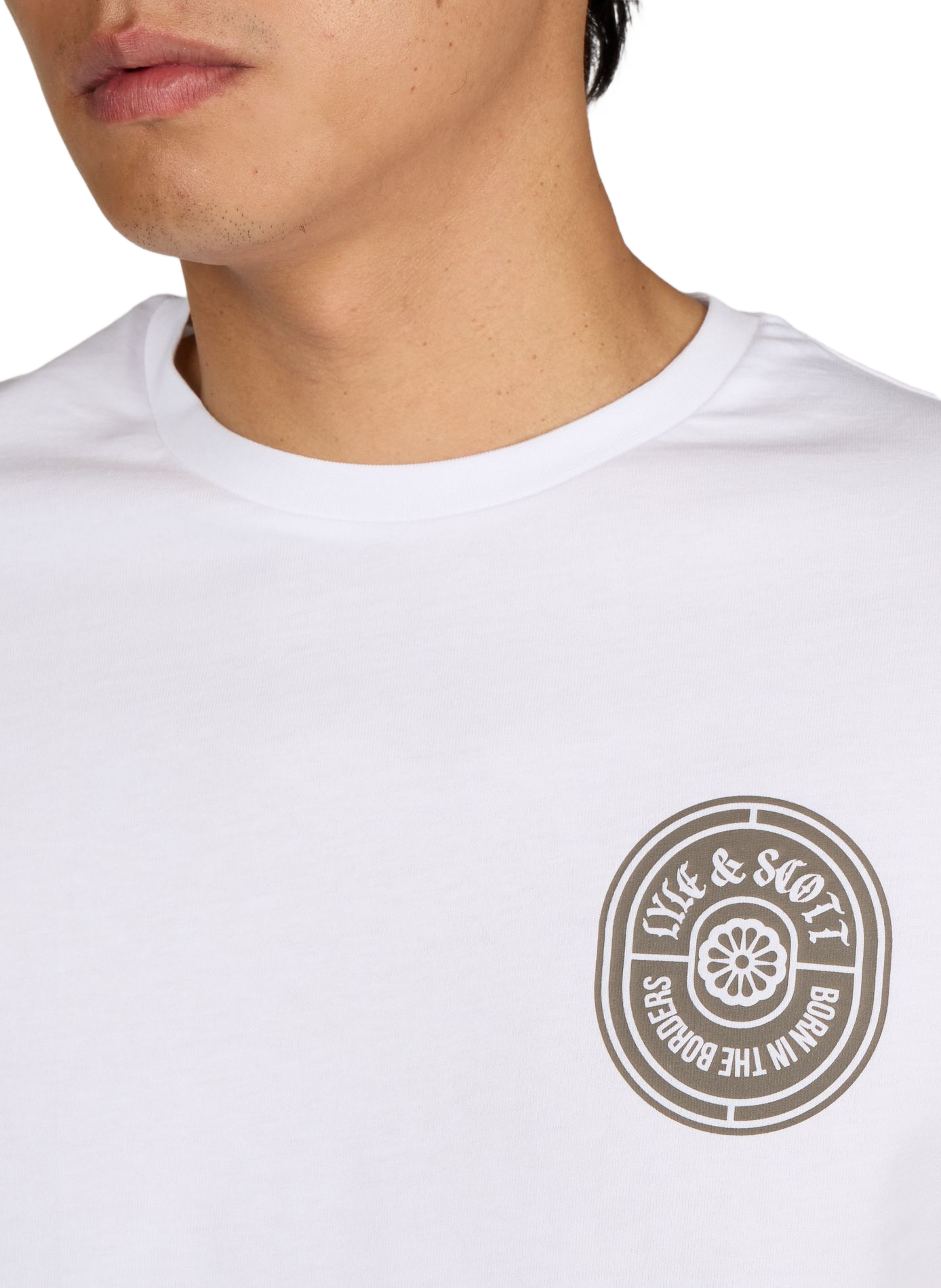 T-shirt à logo en coton LYLE & SCOTT Blanc