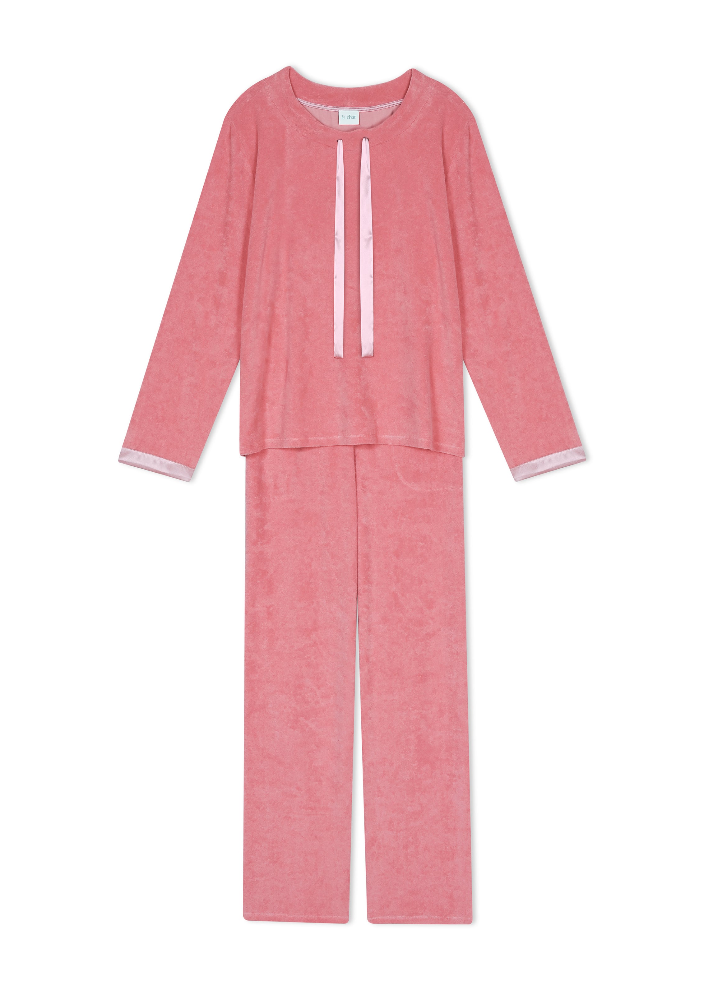 Ensemble homewear en bouclette éponge gelato 222 LE CHAT Rose