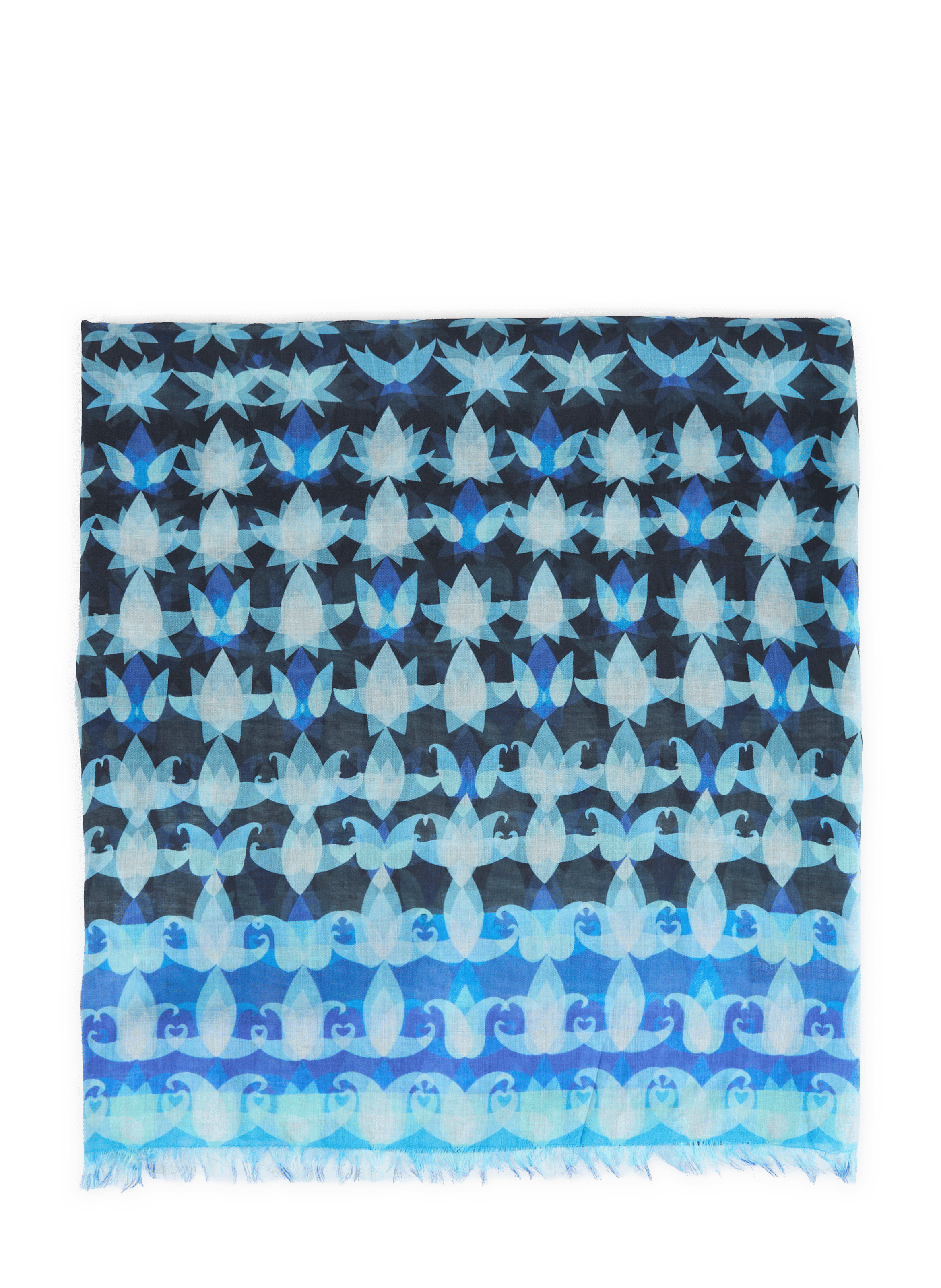 Printed Sahara stole PETRUSSE Blue