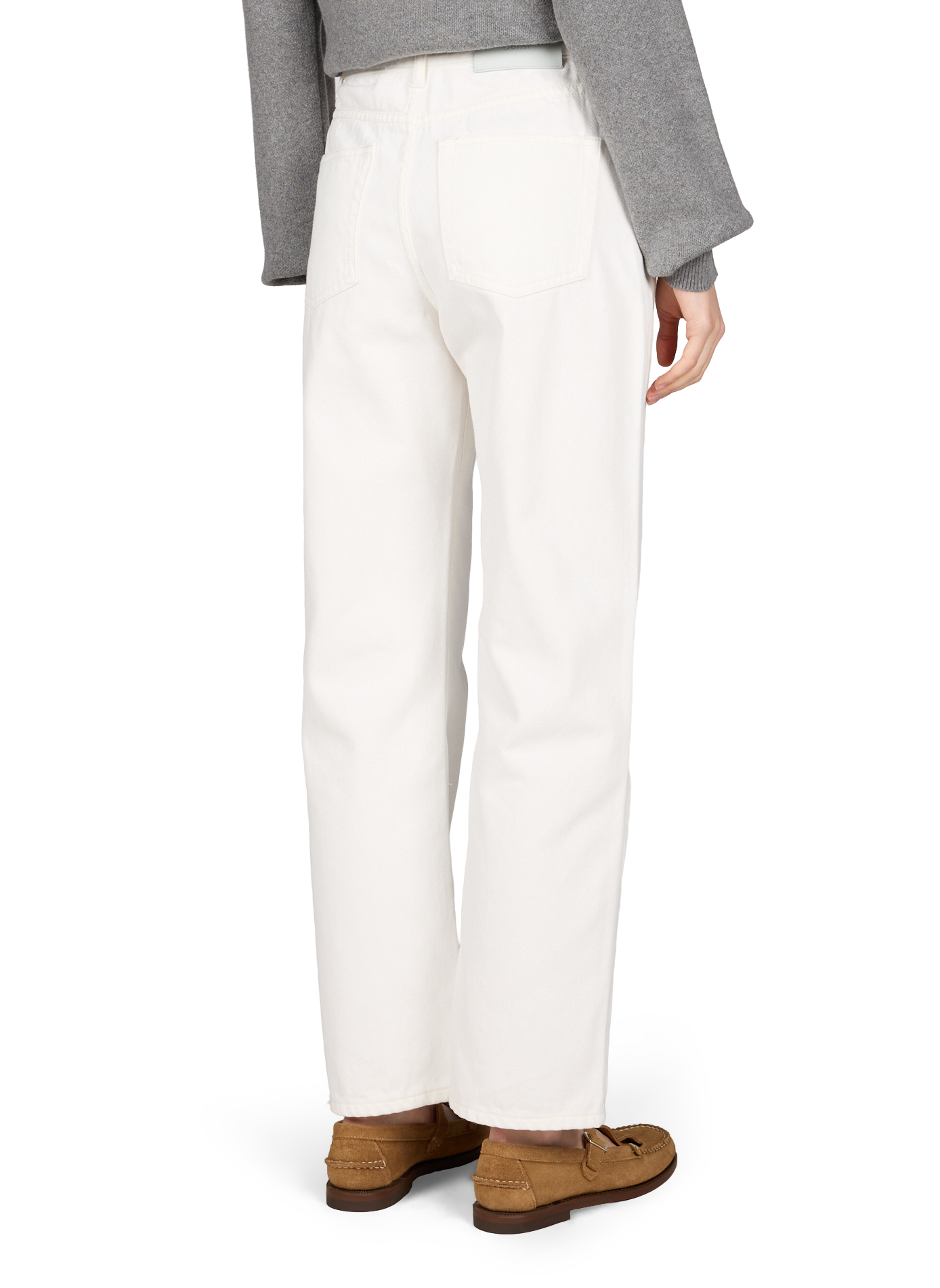 Straight cotton jeans DUNST White