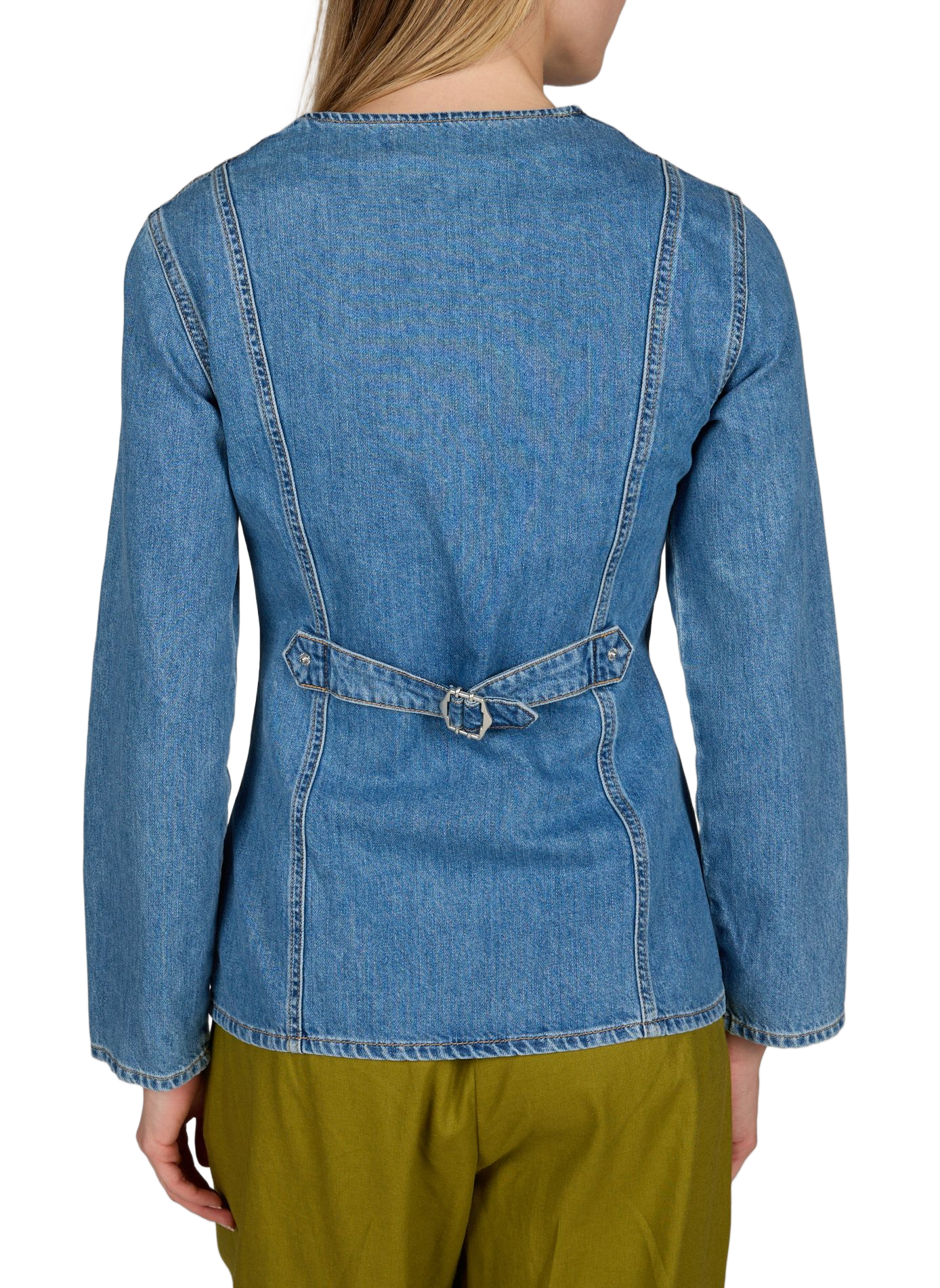 Cotton denim shirt TOPSHOP Blue