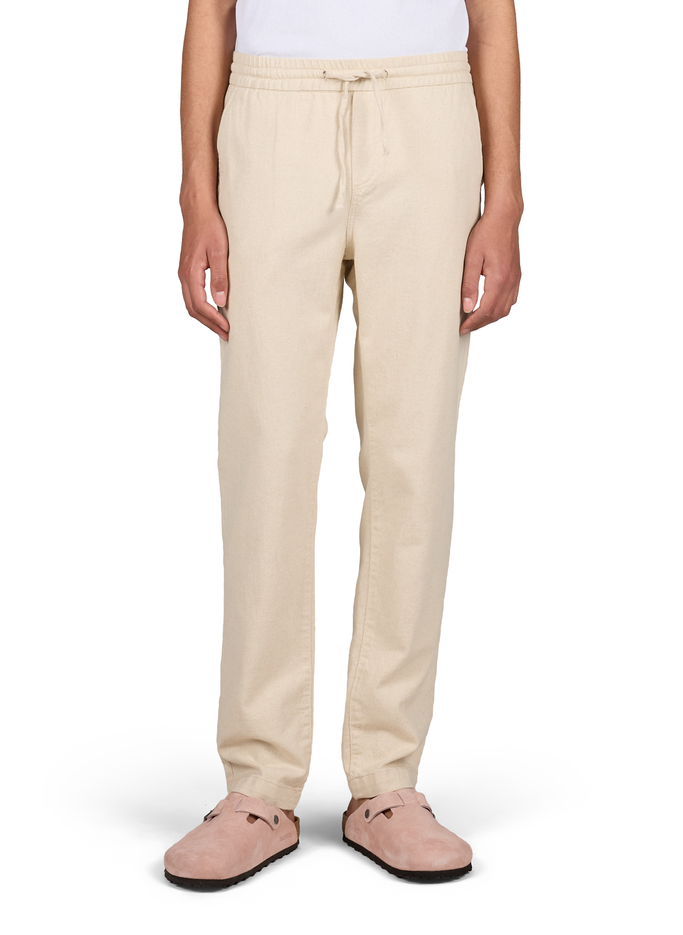 Dreuille cotton and linen trousers FAGUO Beige