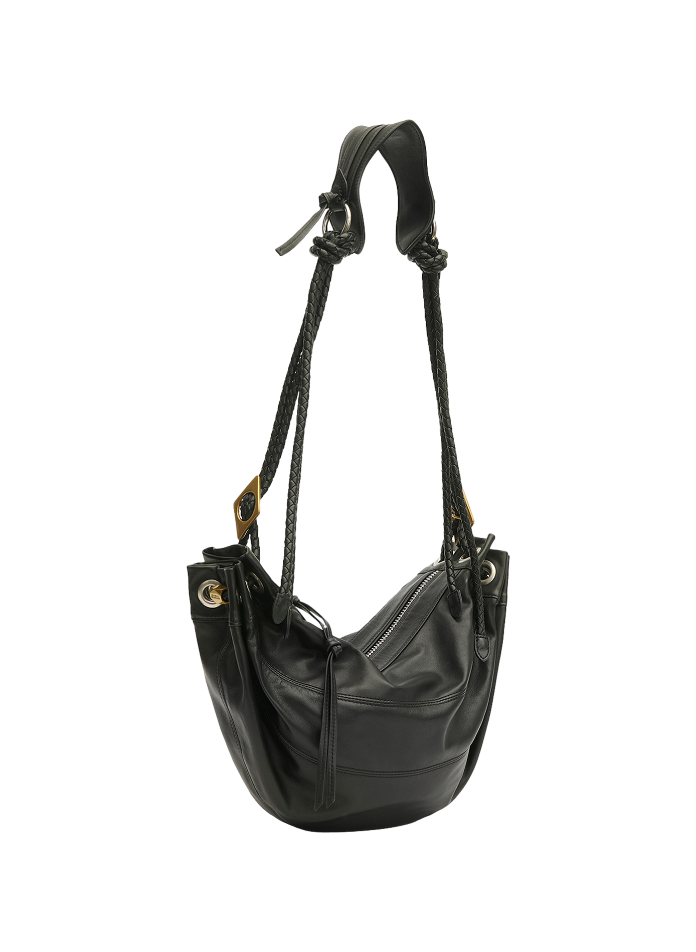 Maia Medium lamb leather shoulder bag ISABEL MARANT Black