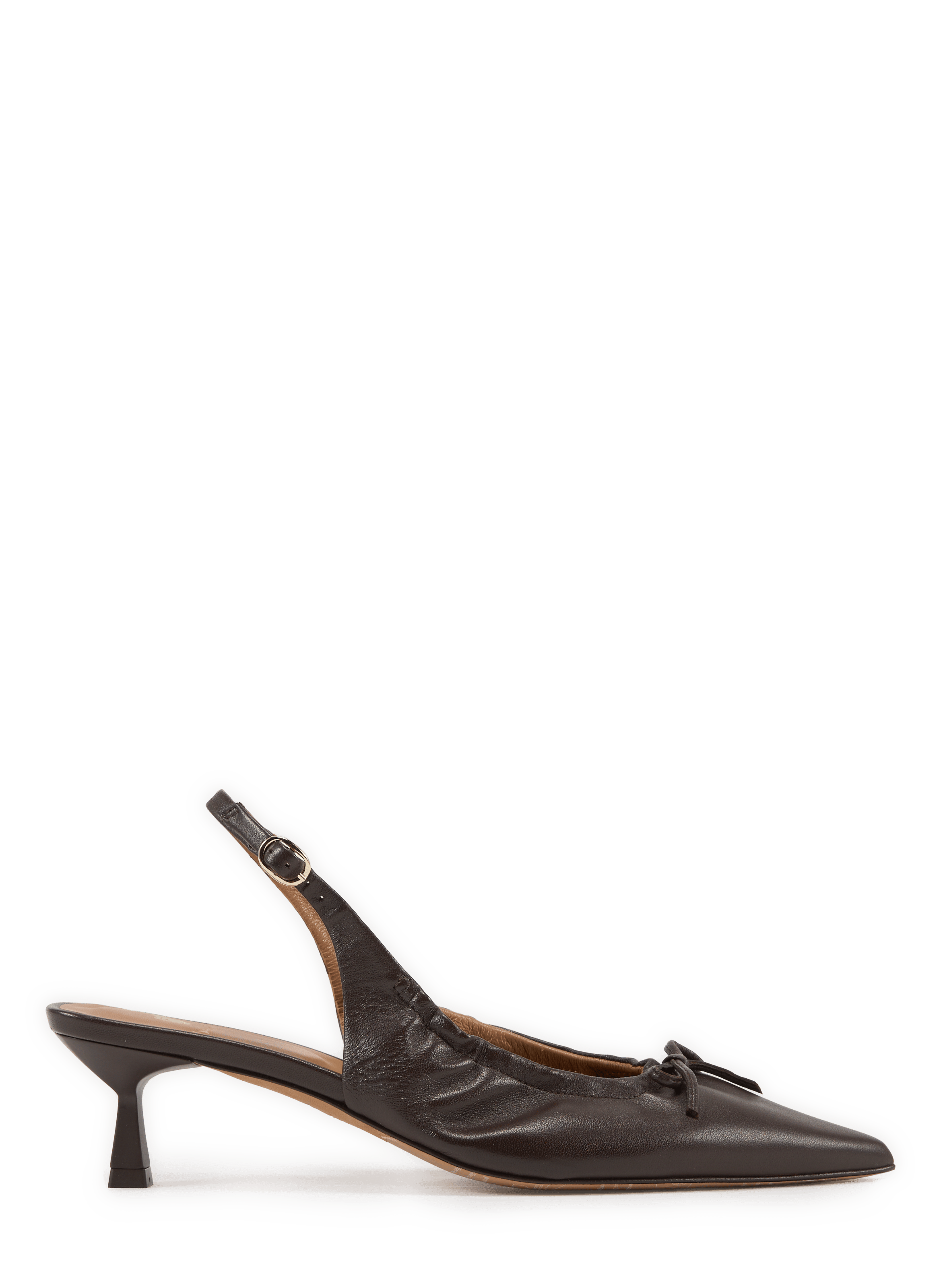 Sling-back Gigi in leather BOBBIES Brown