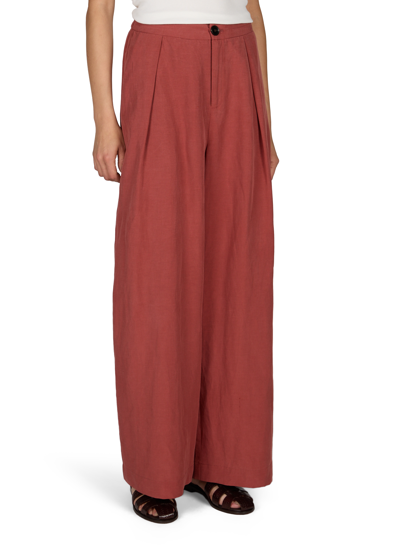 Pantalon large uni Odesia ARTLOVE Rouge
