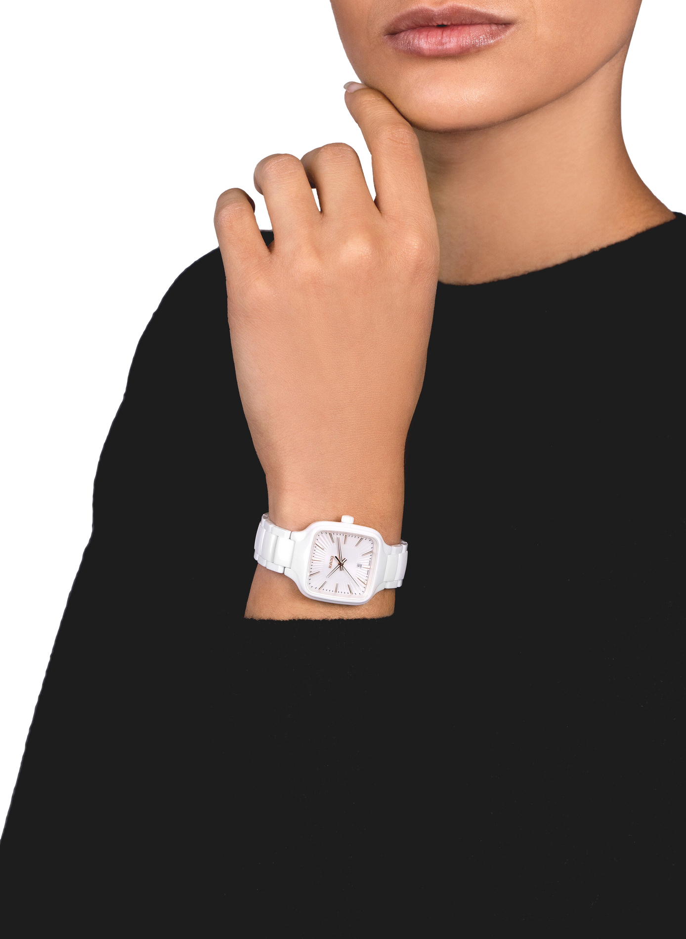Montre quartz en céramique RADO Blanc