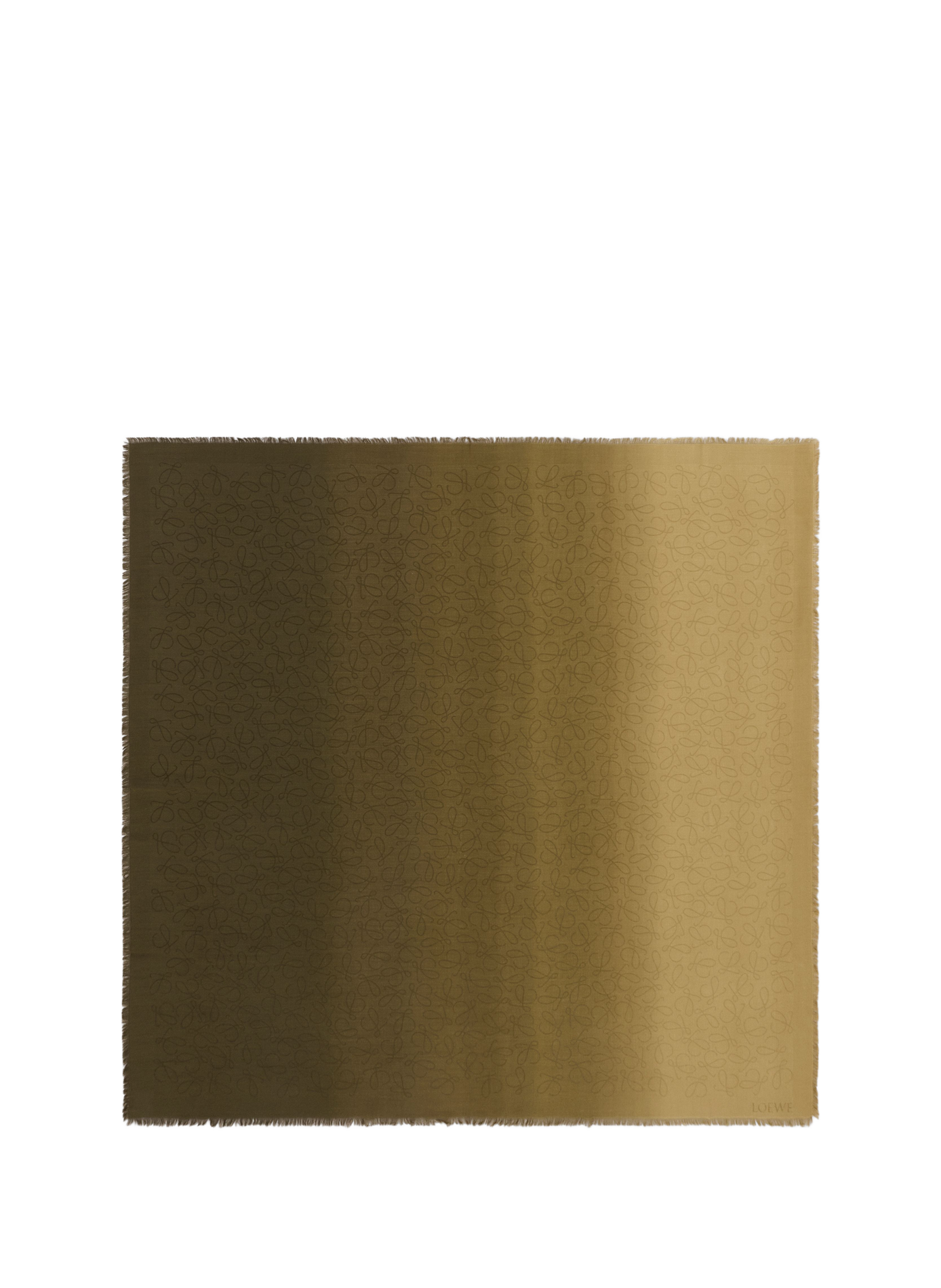 Wool and silk jacquard scarf LOEWE Green