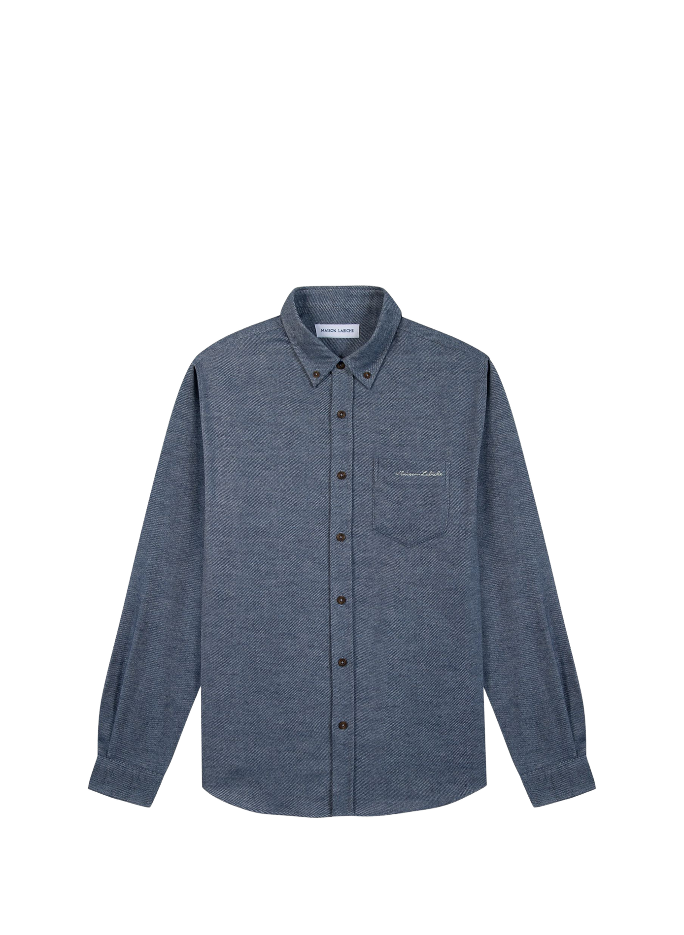 Straight button-down collar shirt in cotton MAISON LABICHE Blue