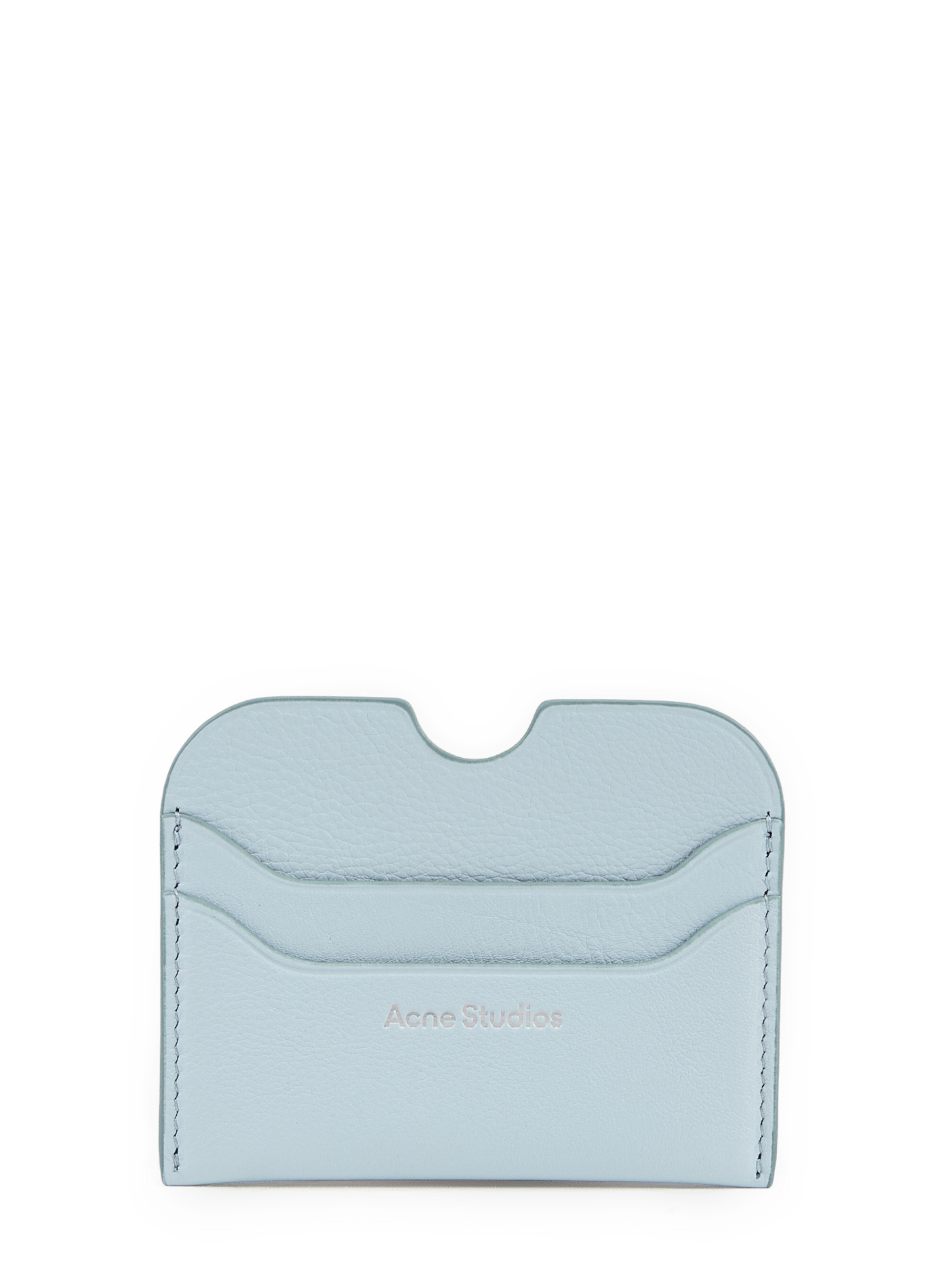 Porte-cartes à logo en cuir ACNE STUDIOS Bleu