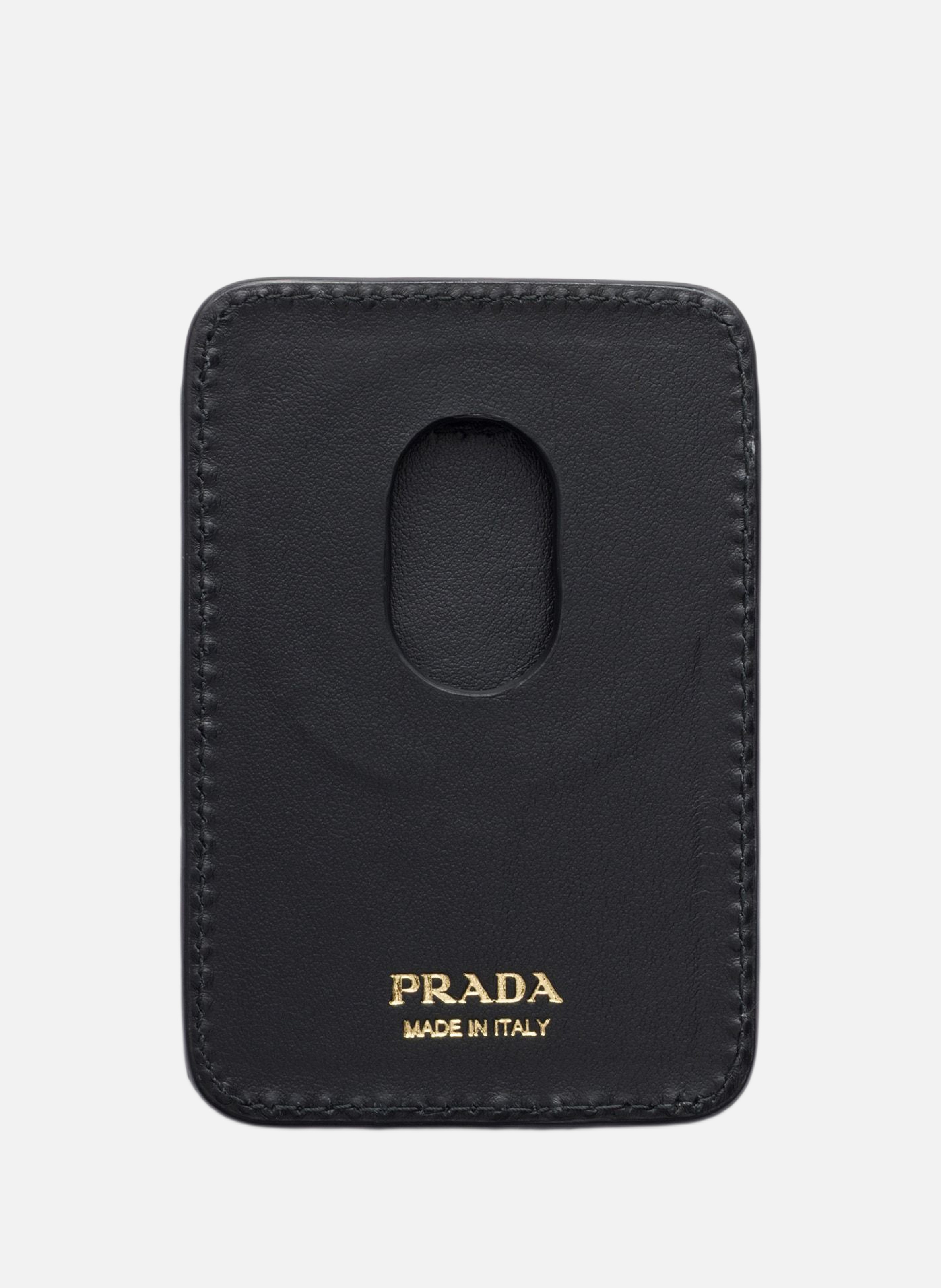 Porte-cartes en cuir saffiano PRADA Noir