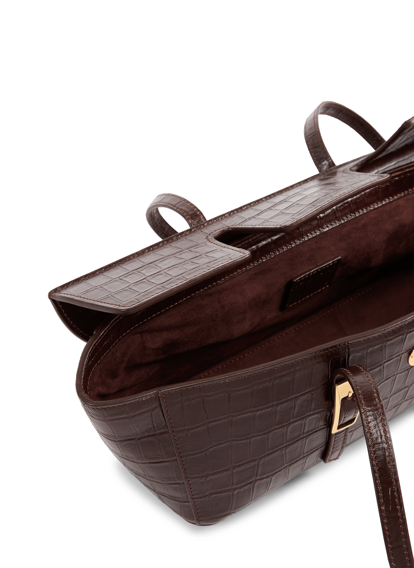 Shoulder Bag Le Bateau Croco in Leather ELLEME Brown