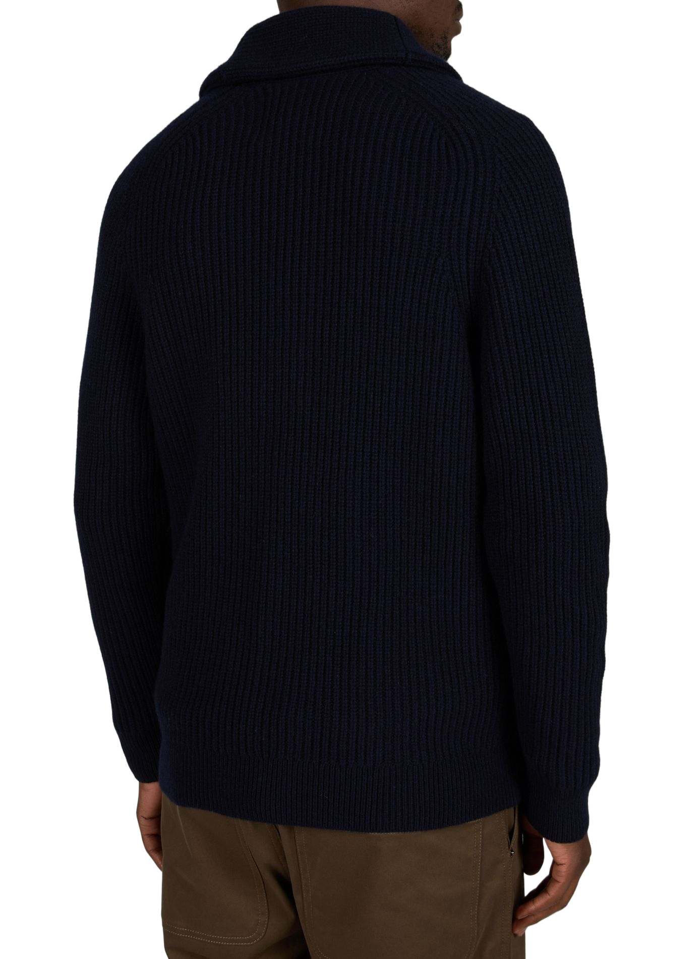 Gebreide wollen mix trui met knoopsluiting GANT Blauw
