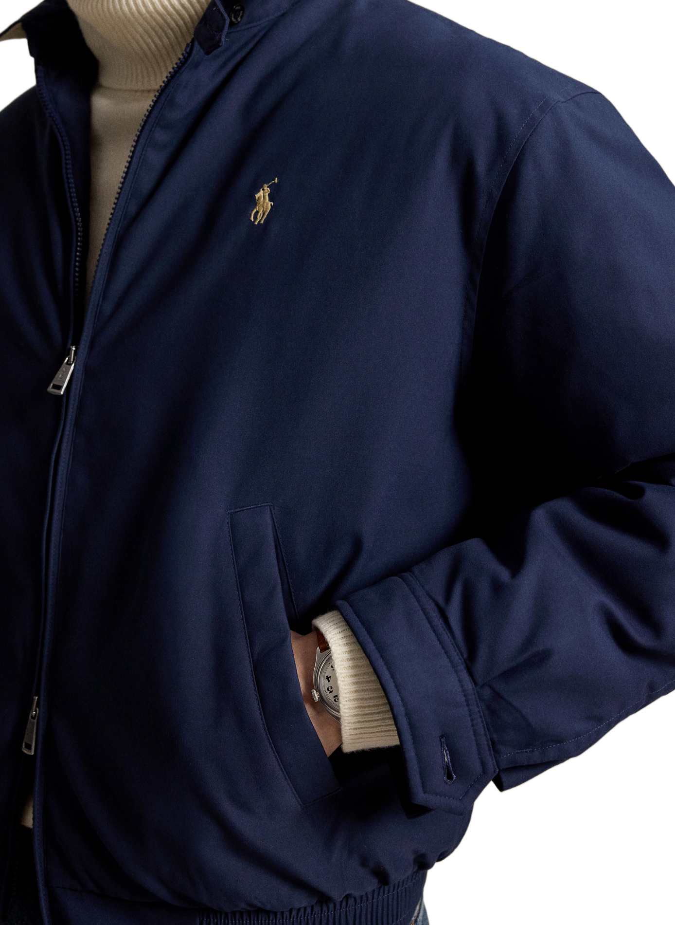 Veste droite à col à revers POLO RALPH LAUREN Bleu
