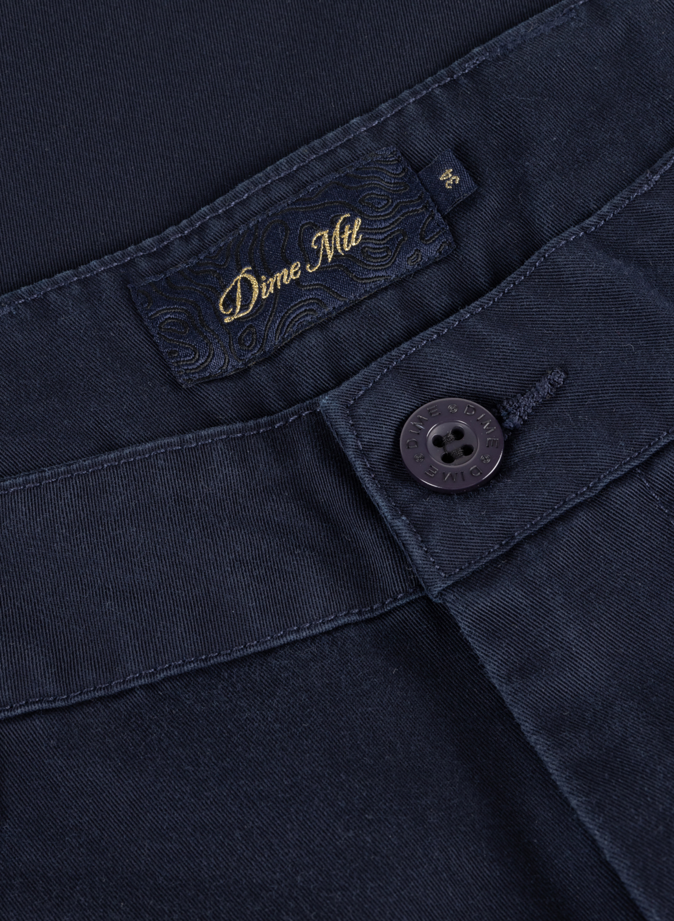 Wide-leg pleated cotton pants DIME Blue