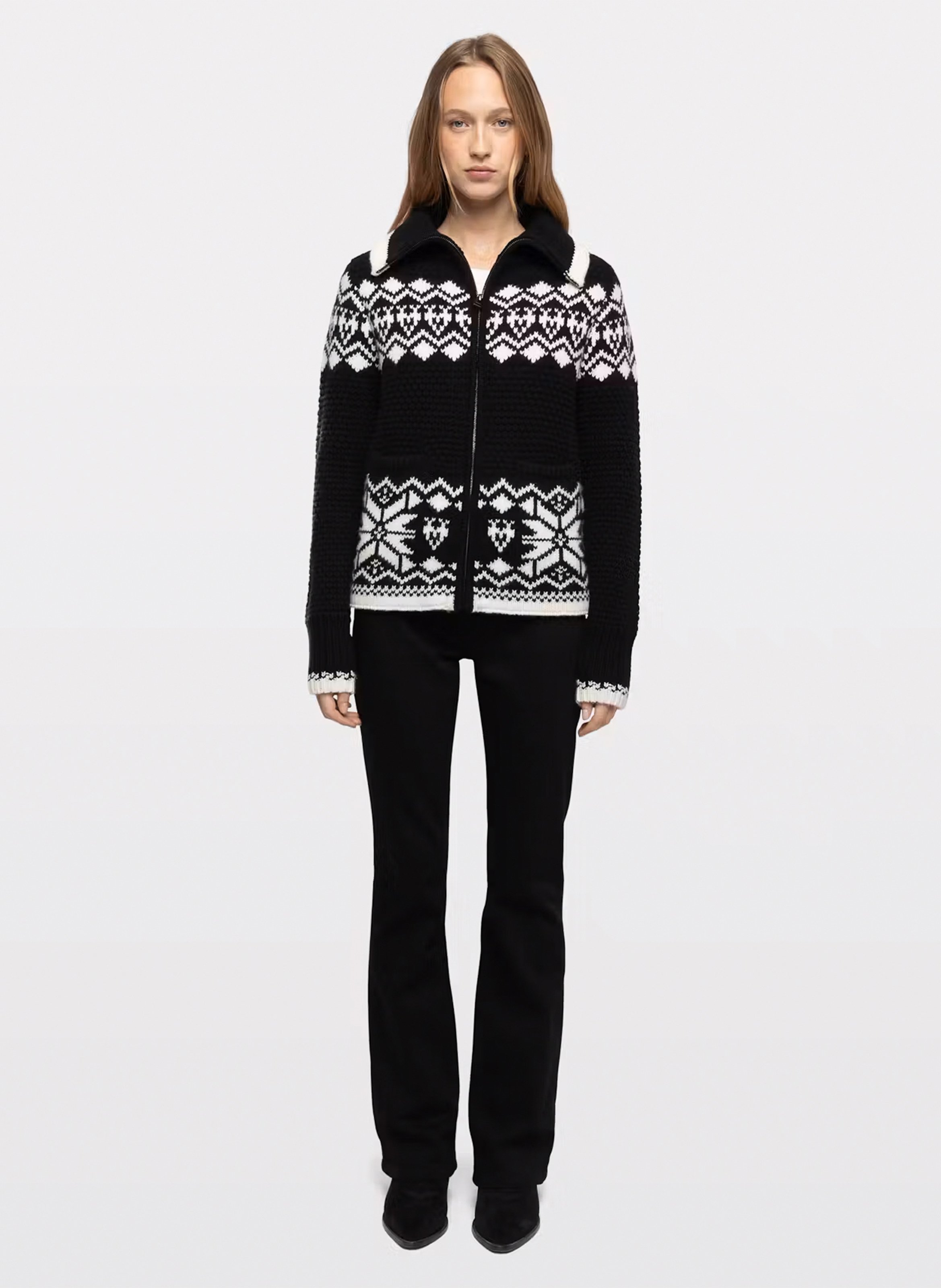 Gildas jas met rits en wol en kasjmier met print ZADIG&VOLTAIRE Zwart
