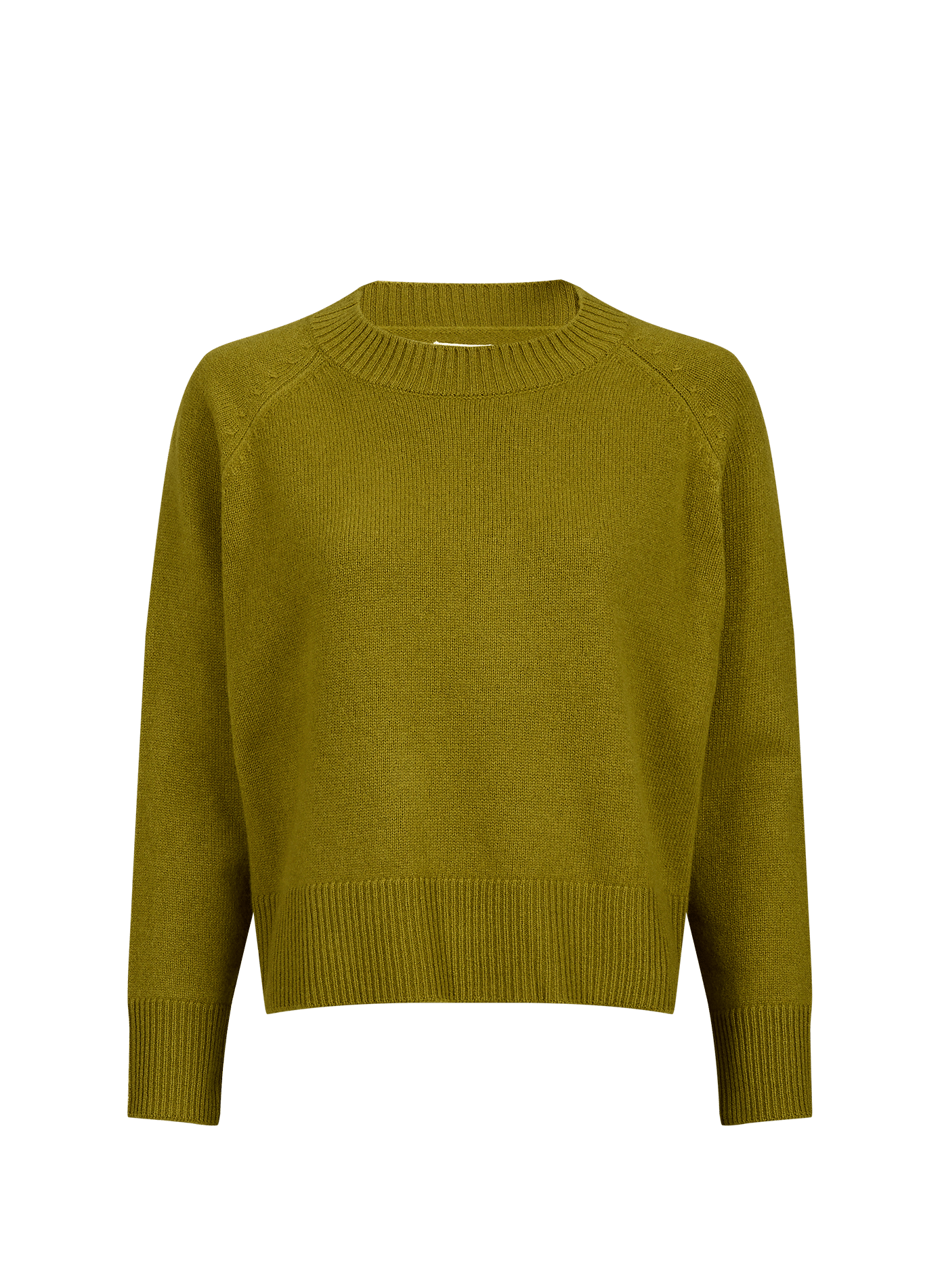 Plain round-neck oversized wool sweater SUNCOO Green