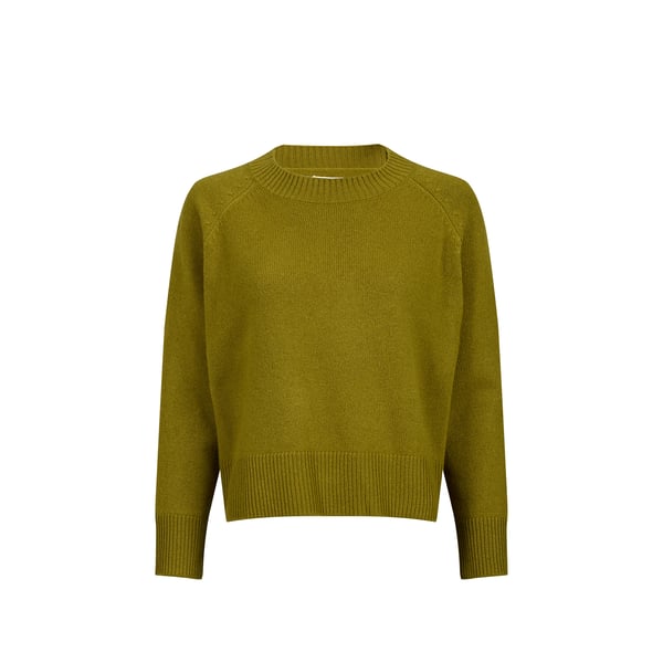 Pull large col rond uni en laine Pull large col rond uni en laine