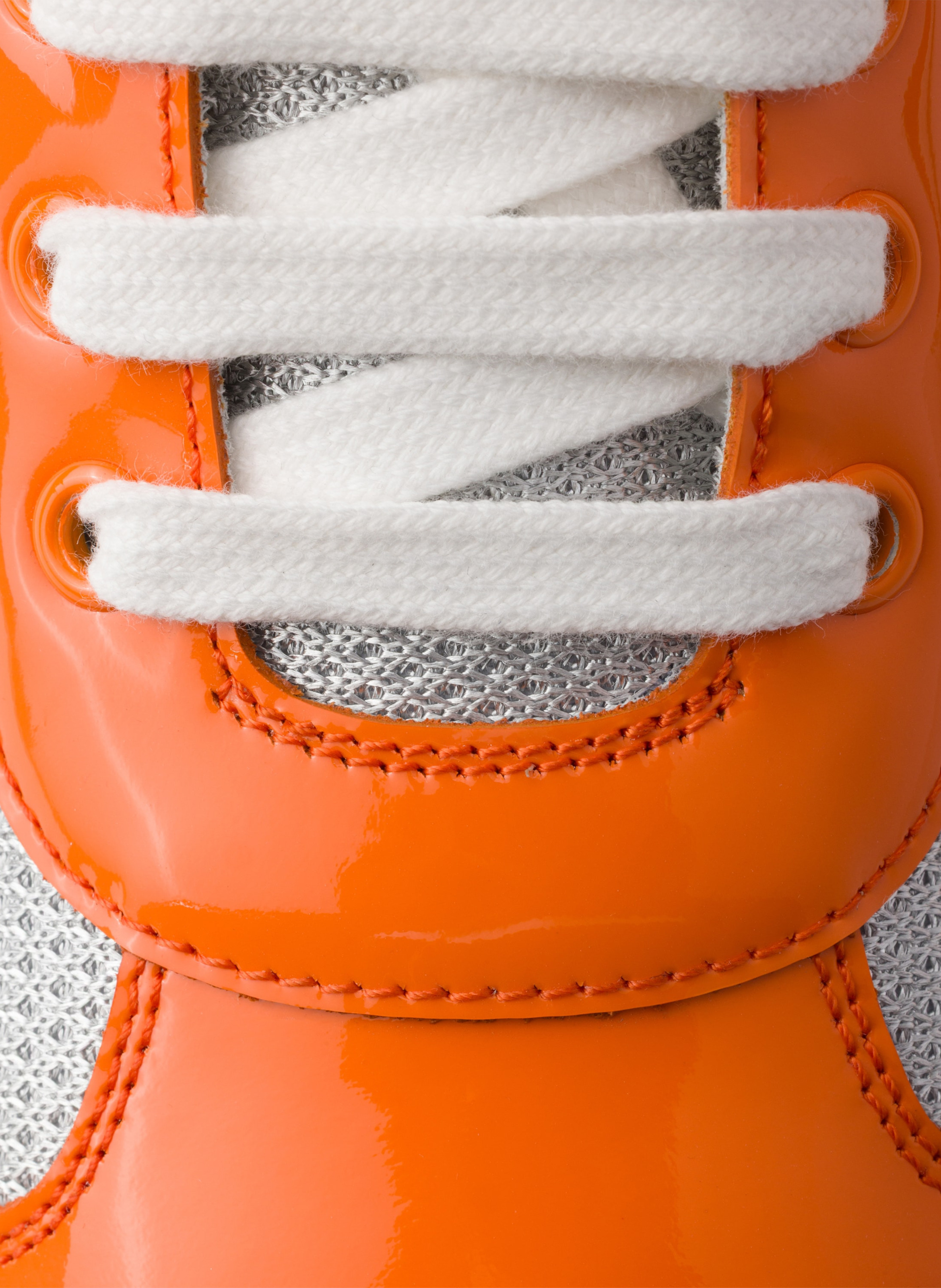 Sneakers prada america’s cup en cuir verni et tiss PRADA Orange