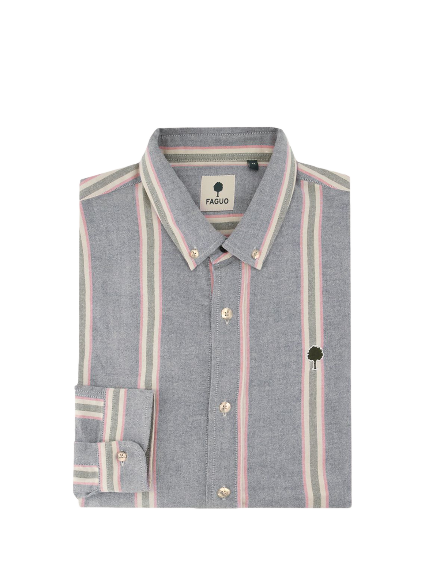 Chemise col classique en coton FAGUO Bleu