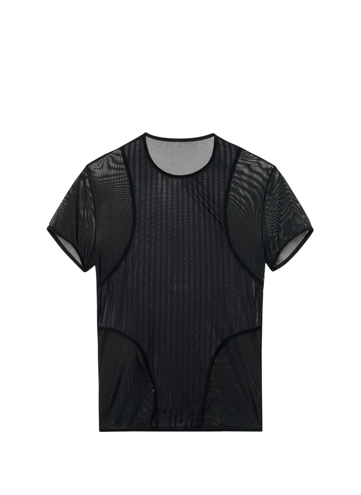 Sheer crew-neck T-shirt WOH Black