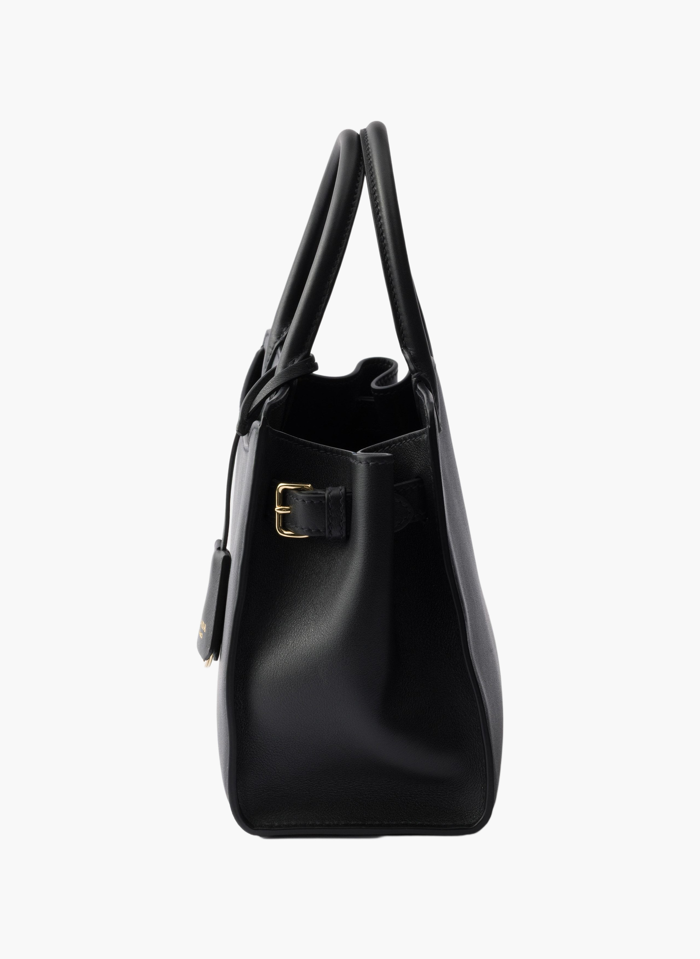 Sac à main prada prelude en cuir de taille moyenne PRADA Noir