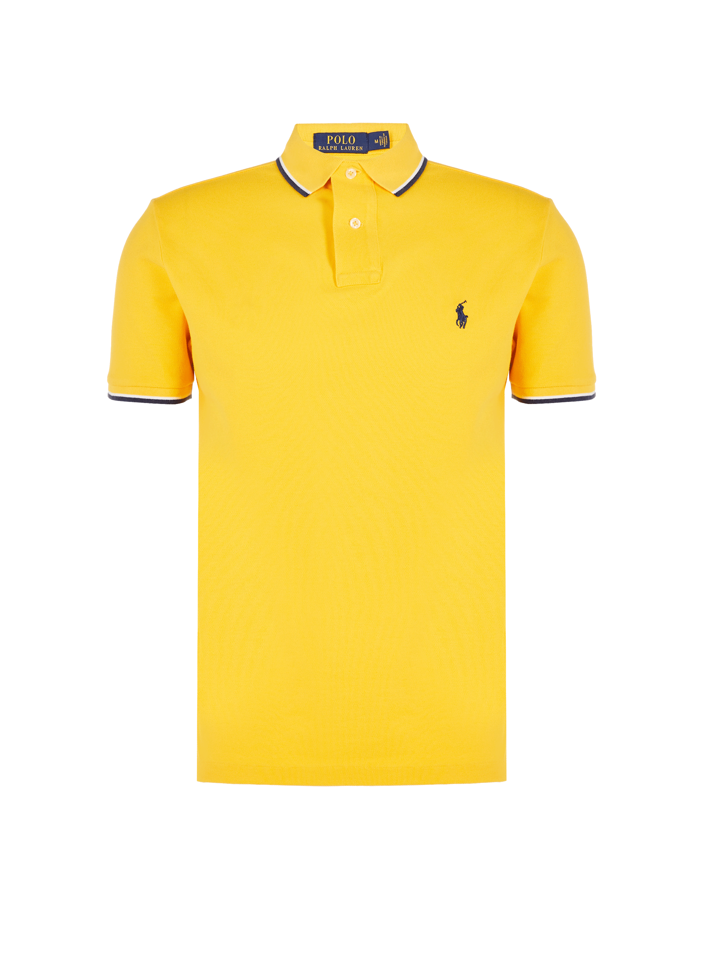 Polo droit en maille piqué de coton