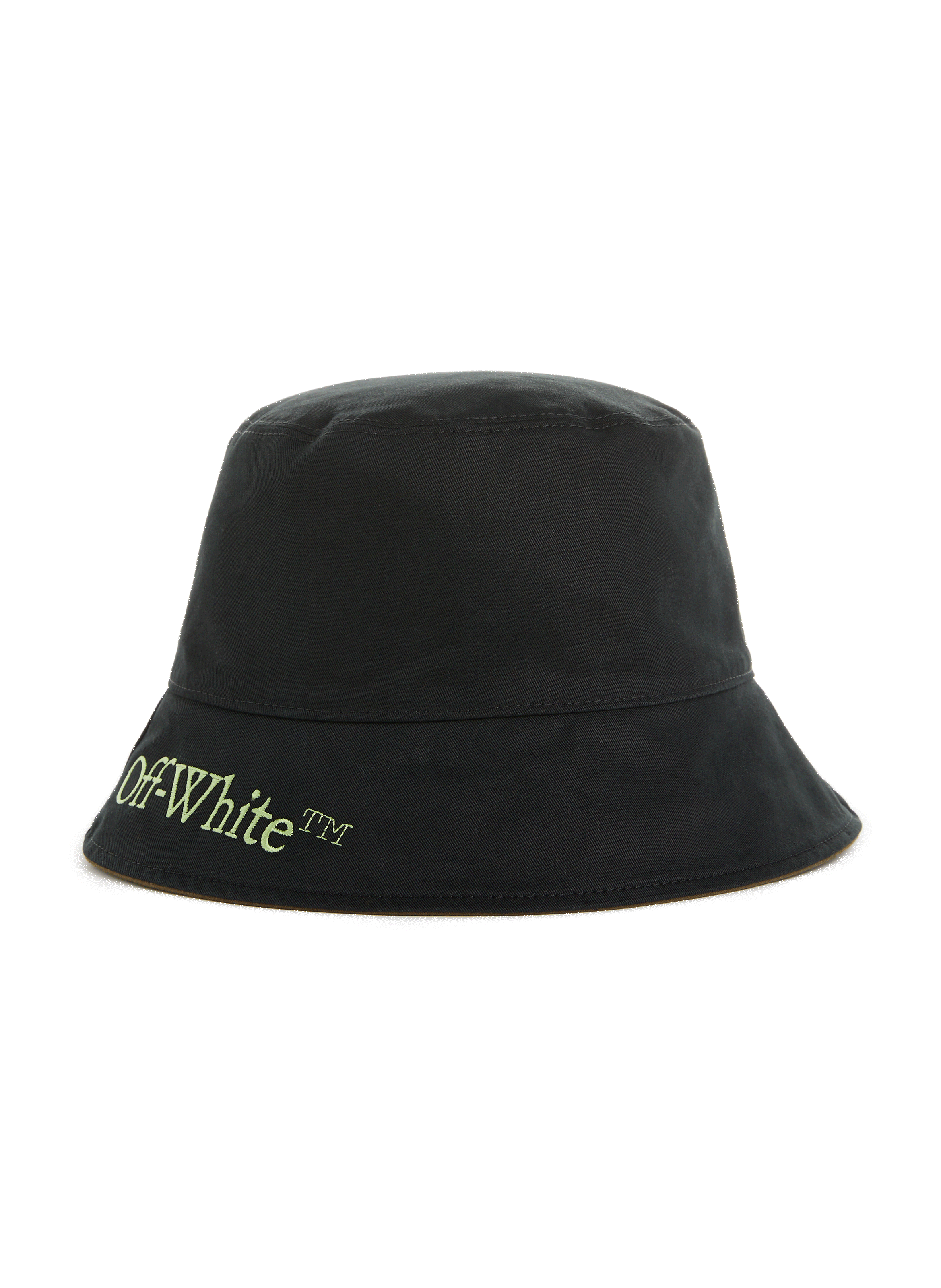 Reversible cotton bucket hat OFF-WHITE Green