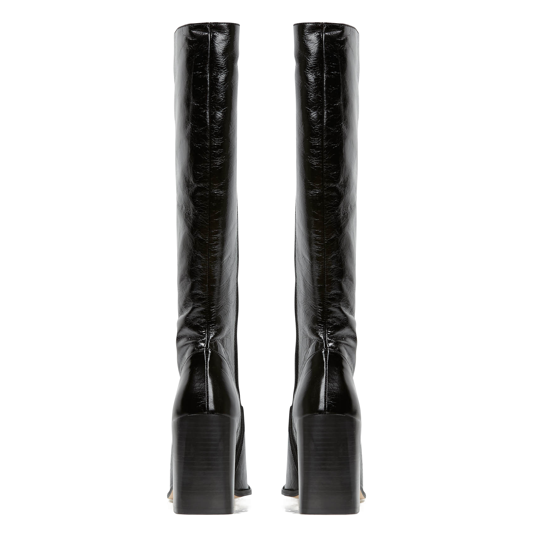 Bottes à talon en cuir vieilli vaubane JONAK Noir