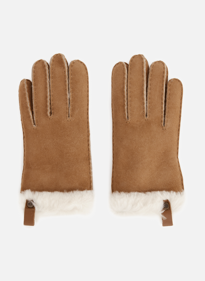 Embroidered leather gloves  UGG