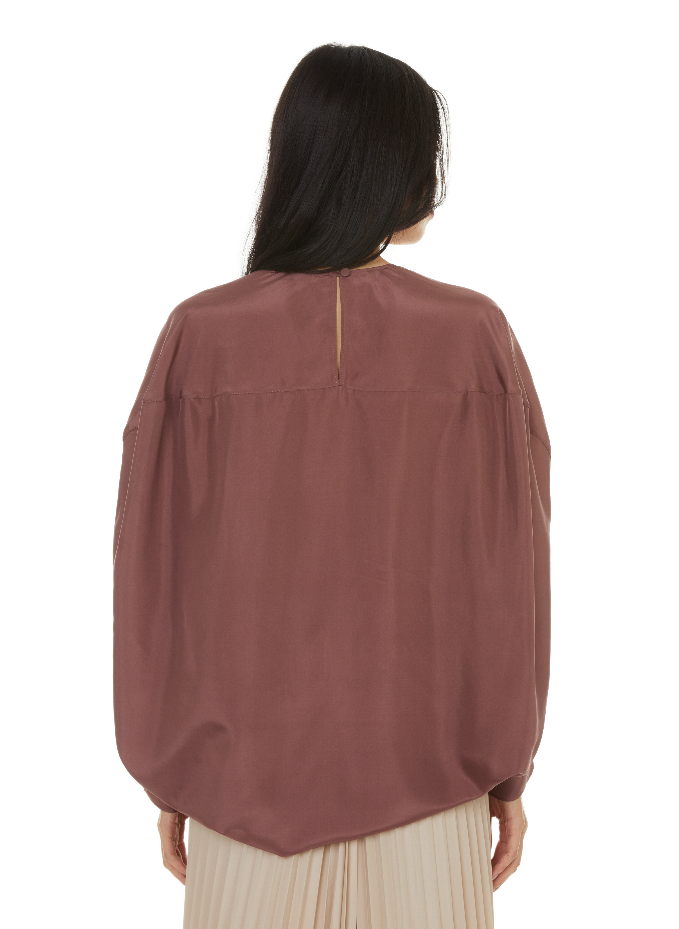 Blouse en soie TIBI Marron